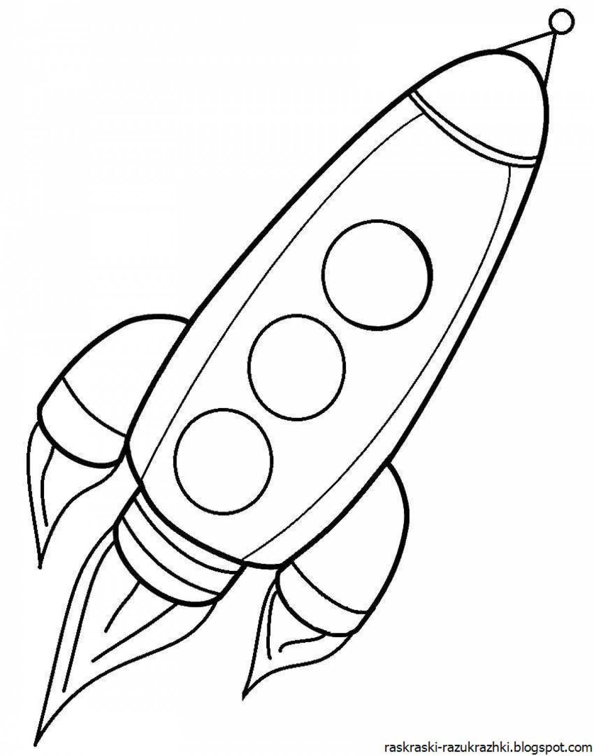 ракета раскраска для детей 3 4 лет