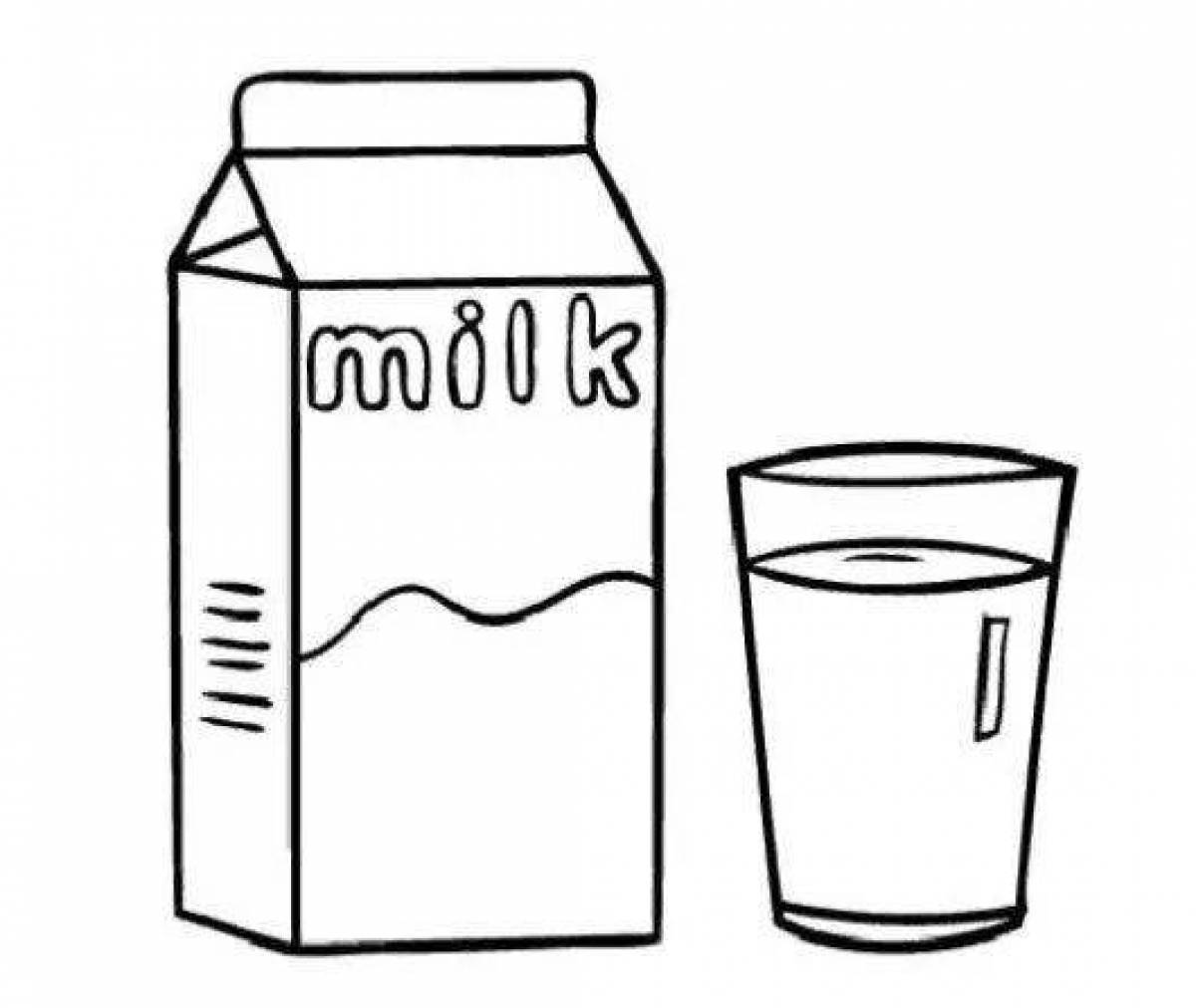 Молочные продукты раскраска для детей