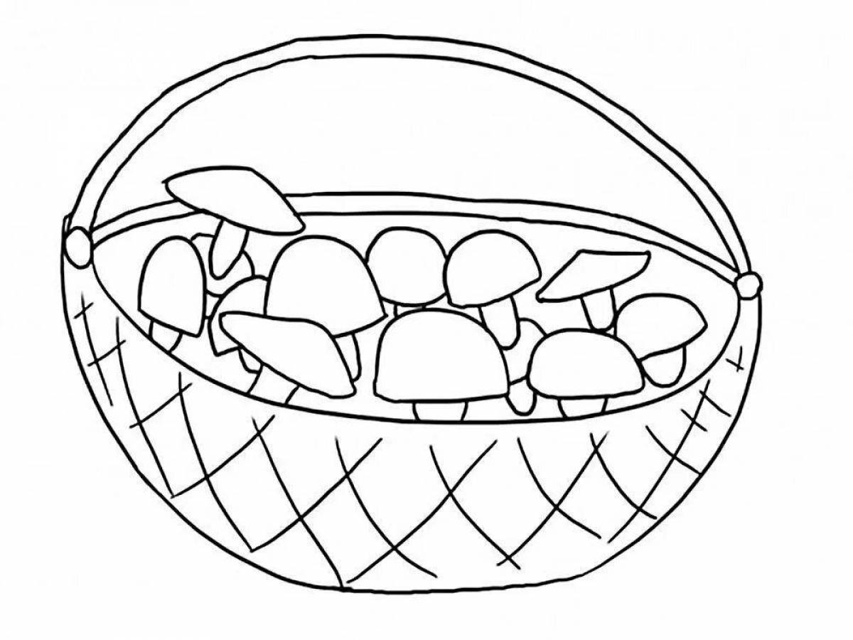 корзинка для раскрашивания картинки