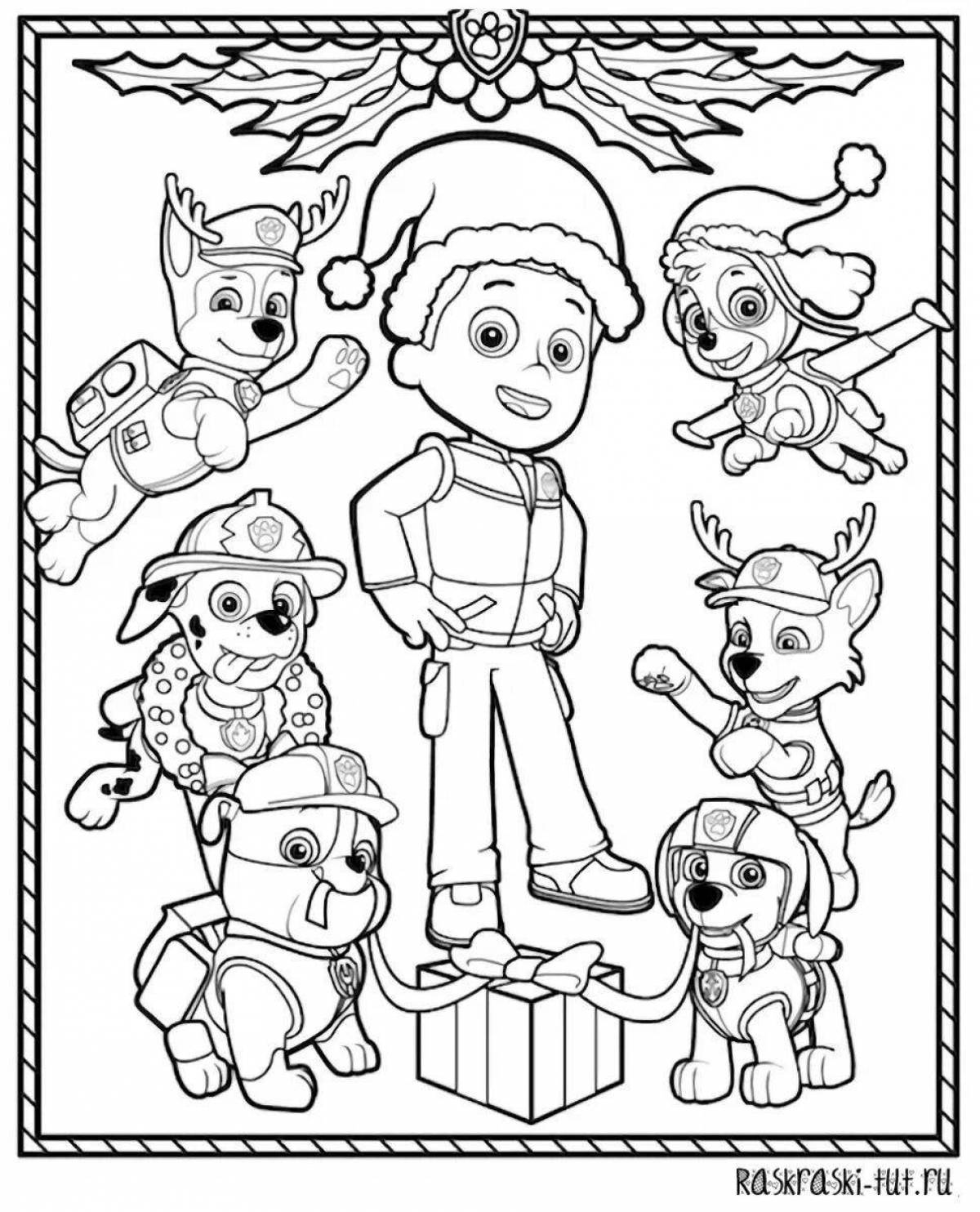 Cute paw patrol coloring book all characters