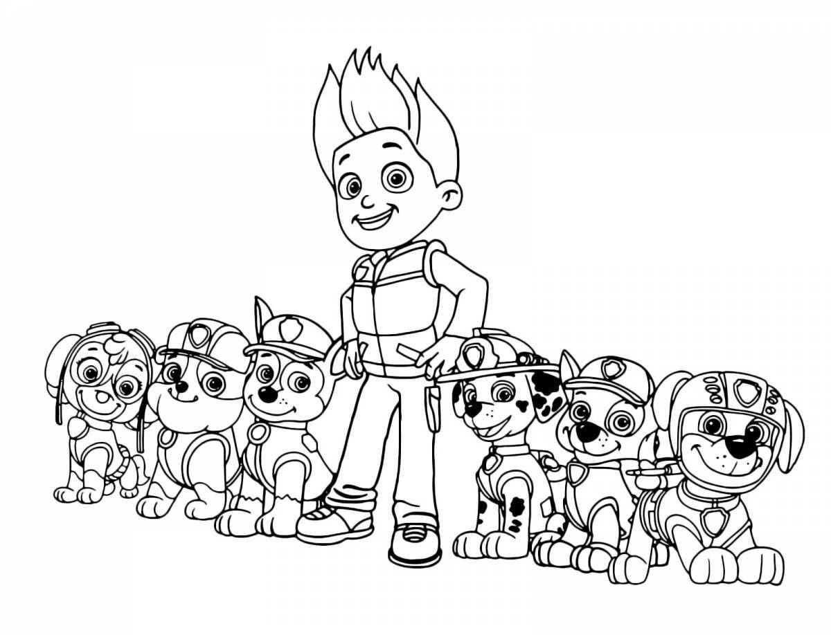 Shiny Paw Patrol coloring book all heroes