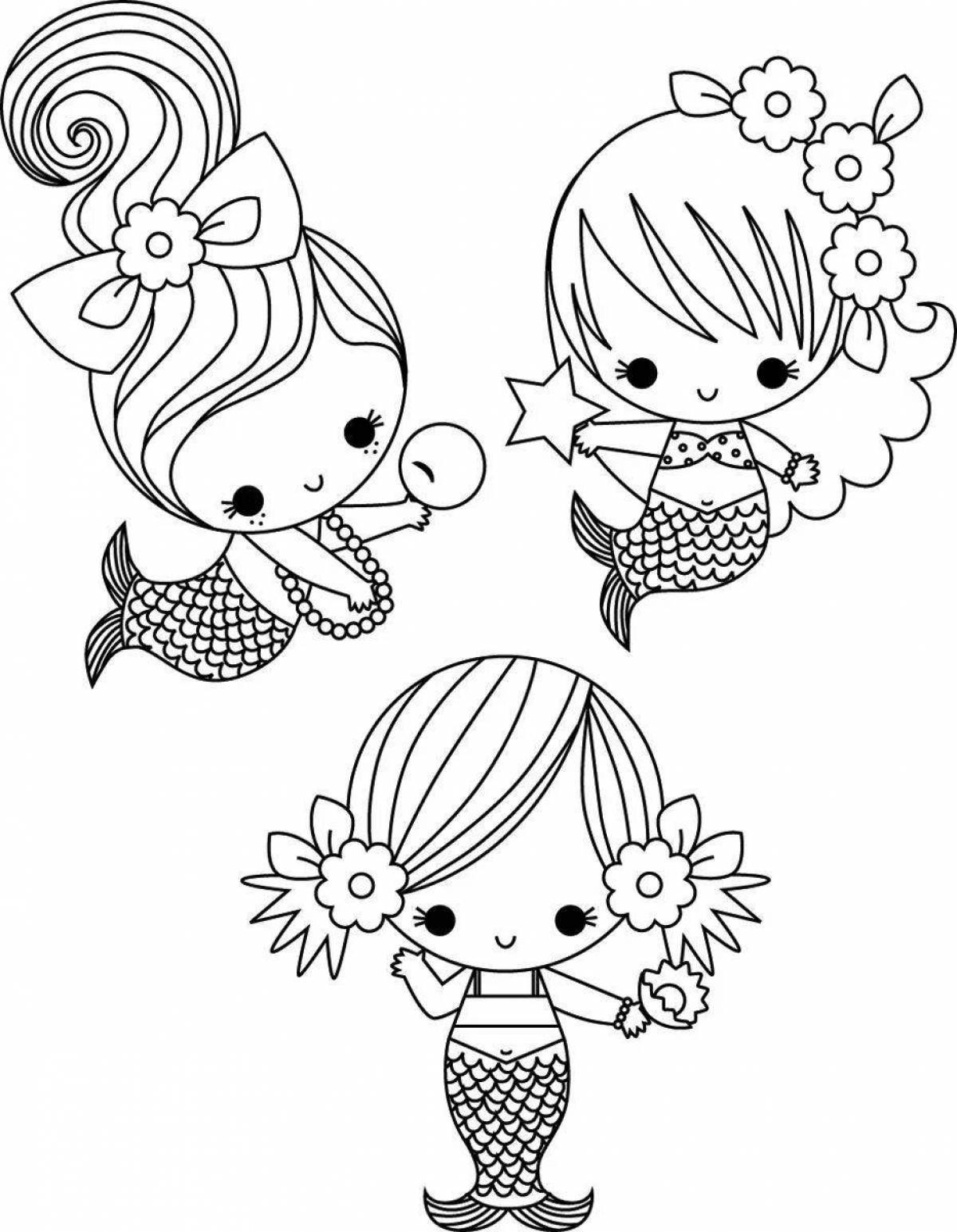 Cute coloring cute drawing for girls