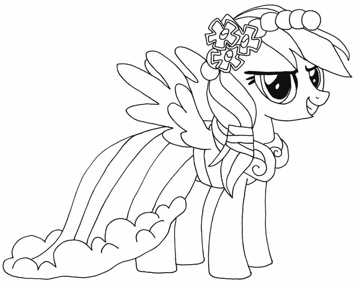 My little pony rainbow adorable coloring page
