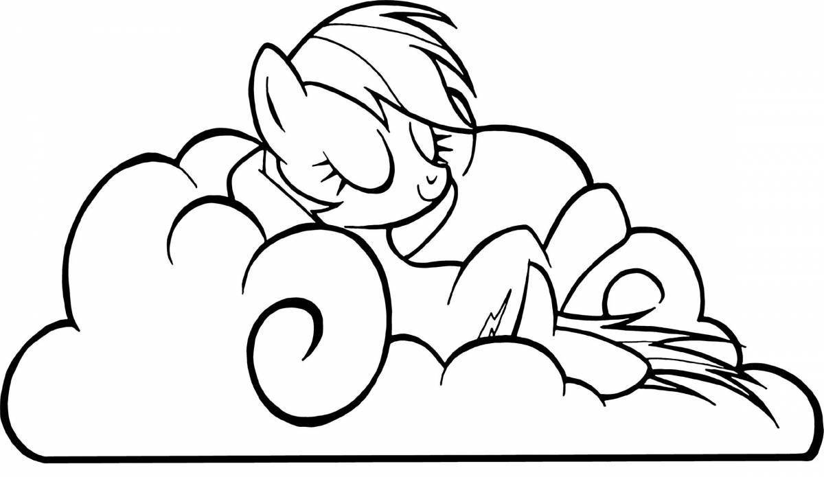 Brilliant my little pony rainbow coloring page