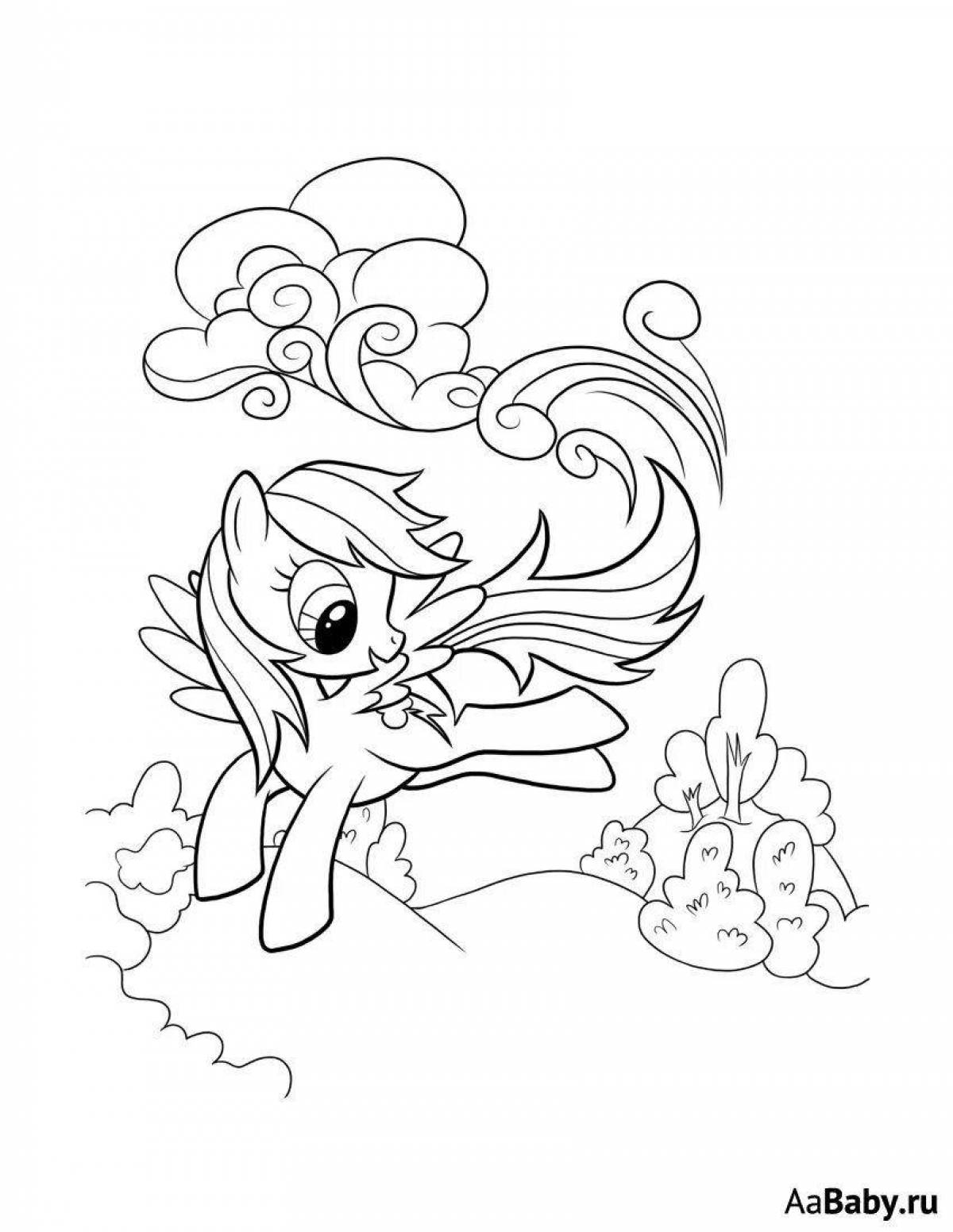 Amazing my little pony rainbow coloring page