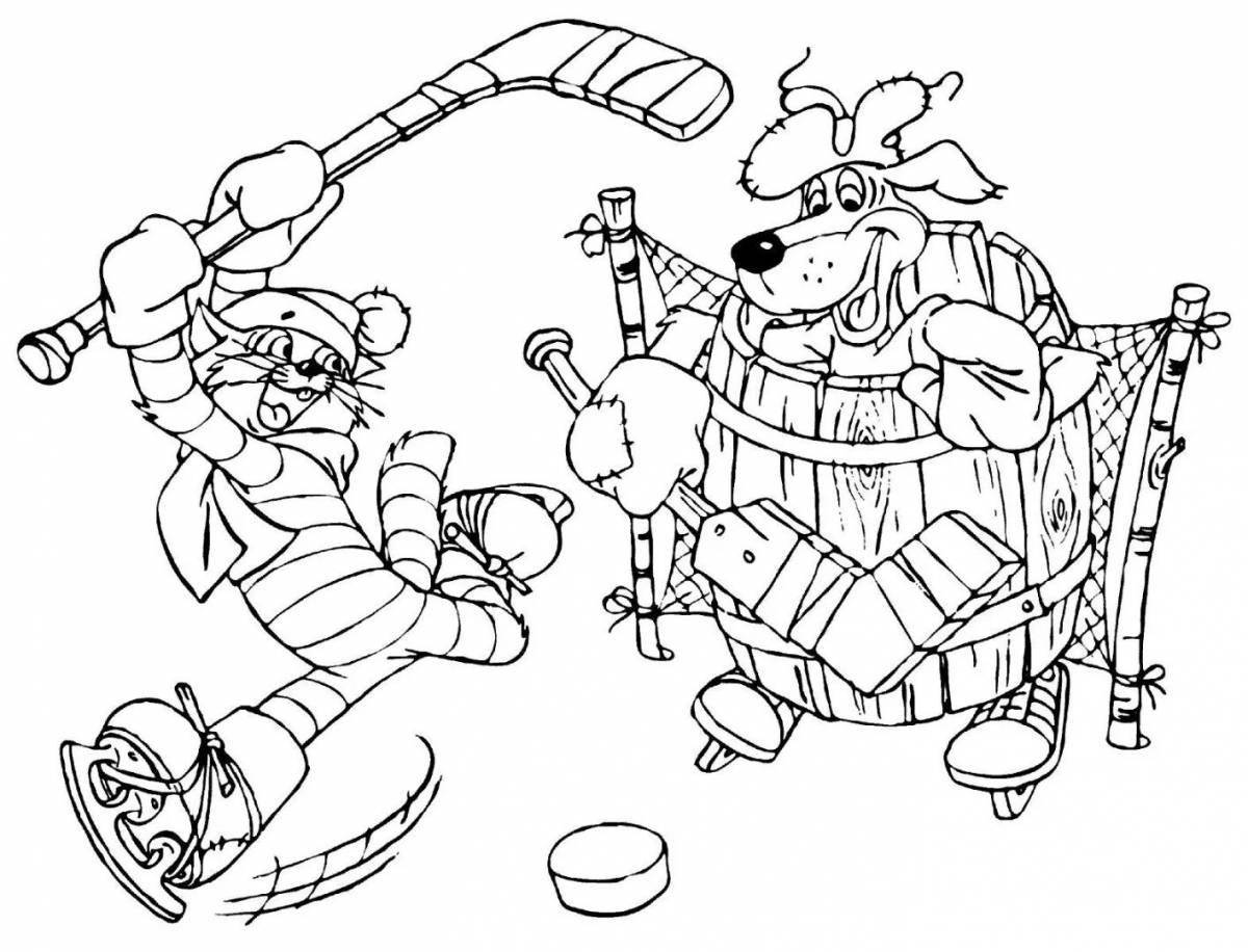 Happy coloring cat matroskin