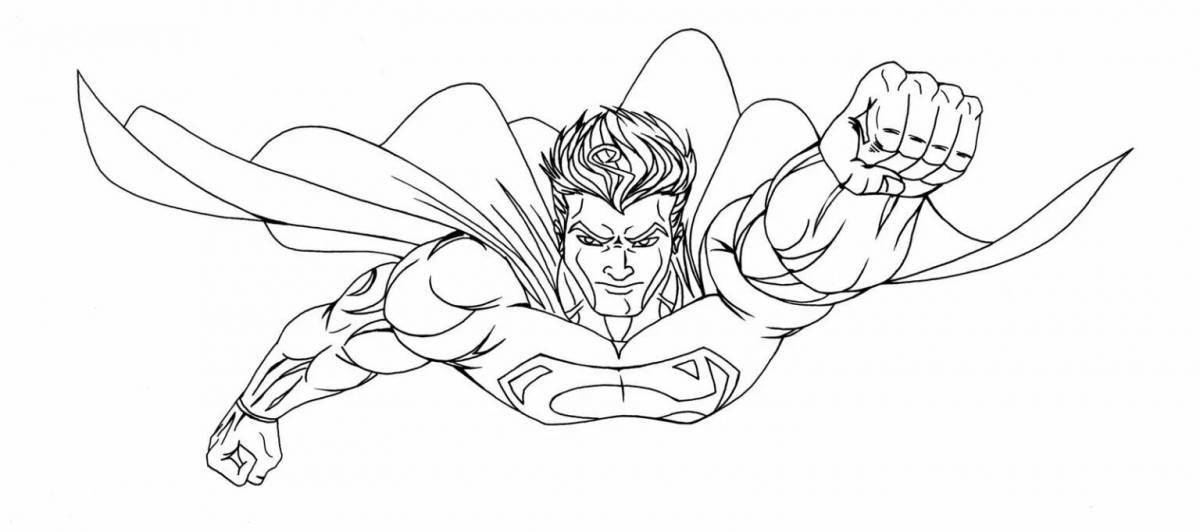 Great superman and spiderman coloring book