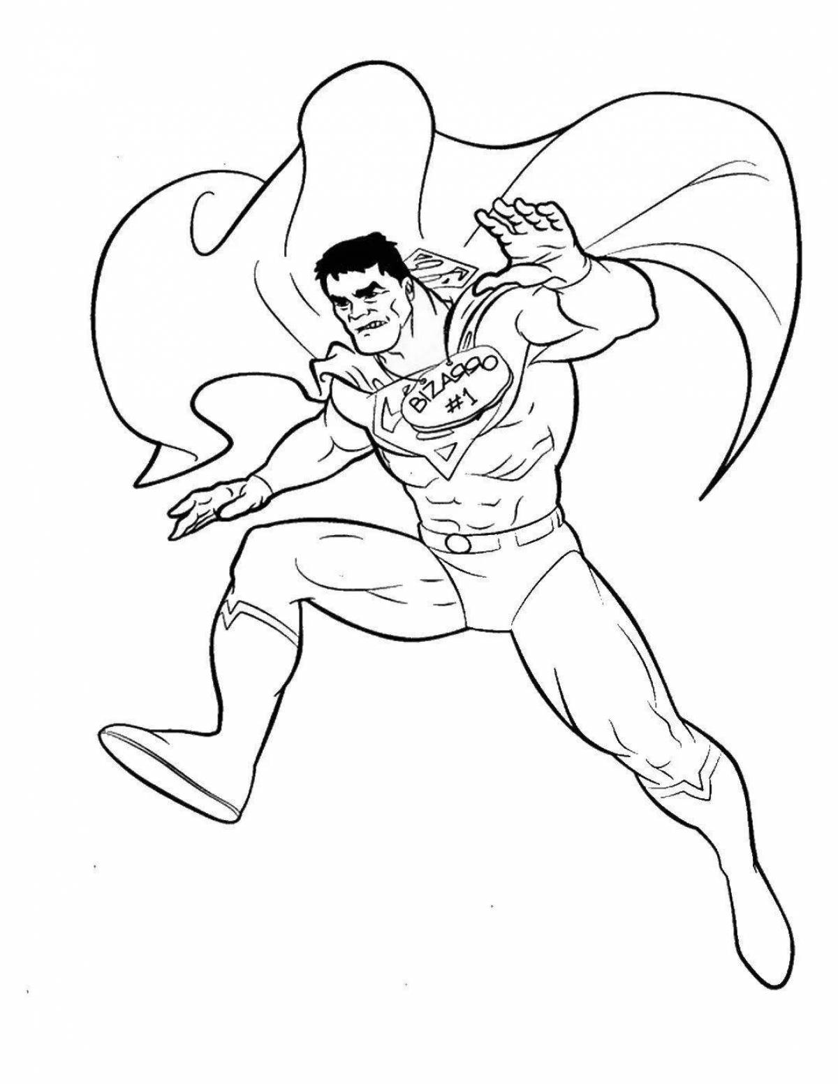 Beautiful superman and spiderman coloring book