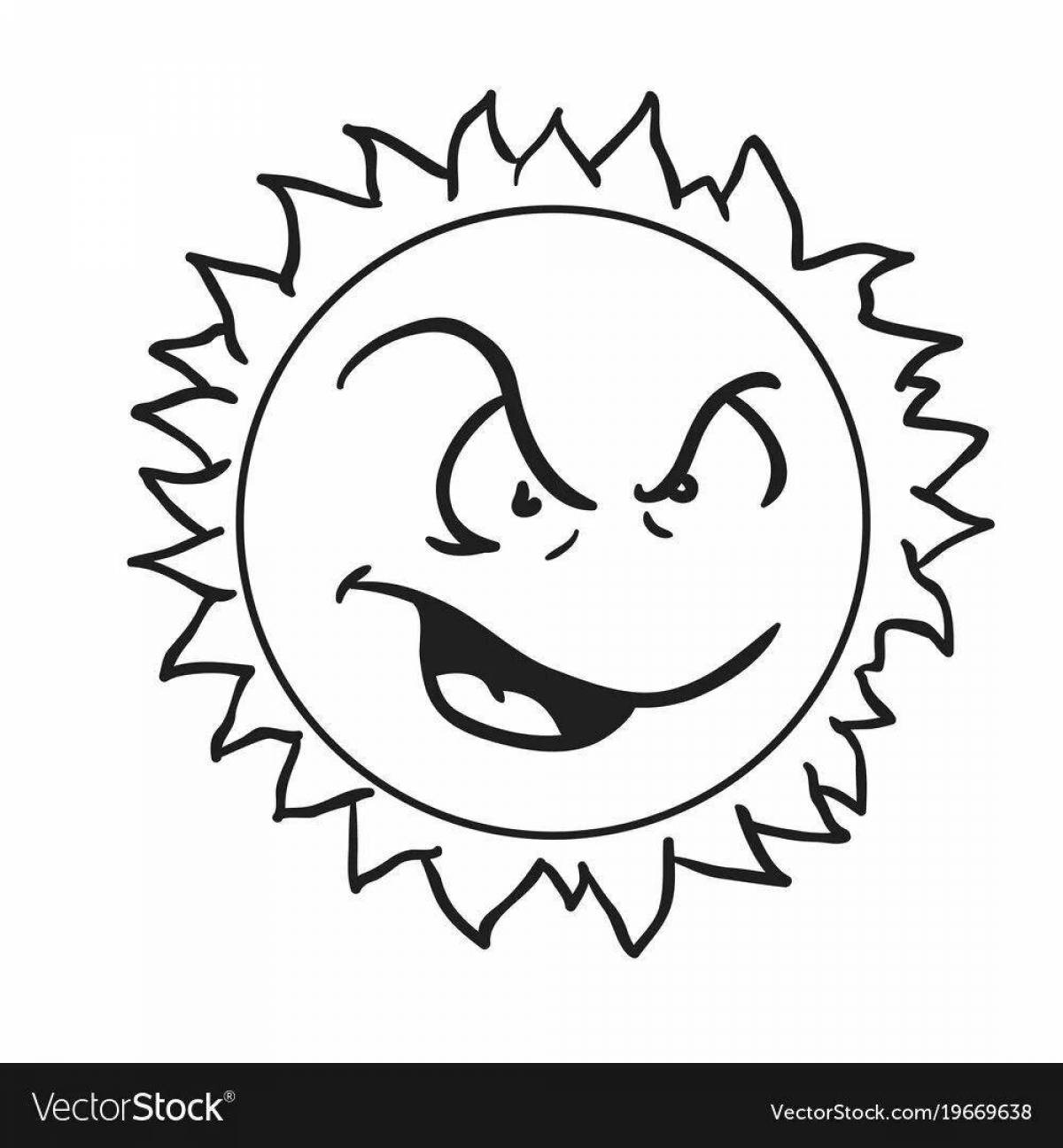 Photo Bright coloring of the gloomy sun