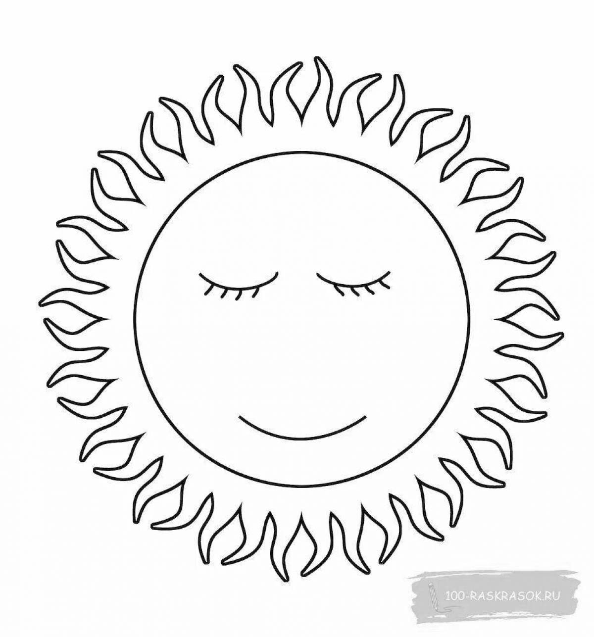 Photo Playful coloring of the desert sun