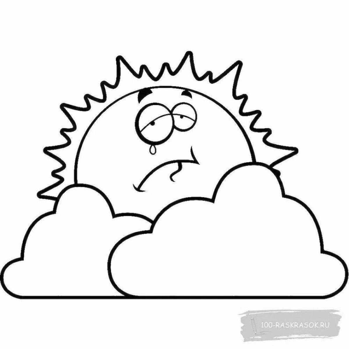 Photo The glowing coloring of the suffering sun