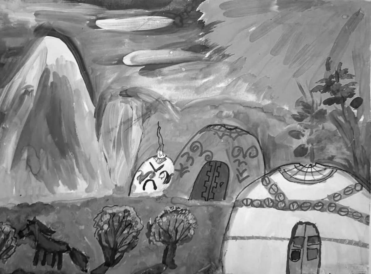 Раскраска Живая раскраска наурыз мейрамы