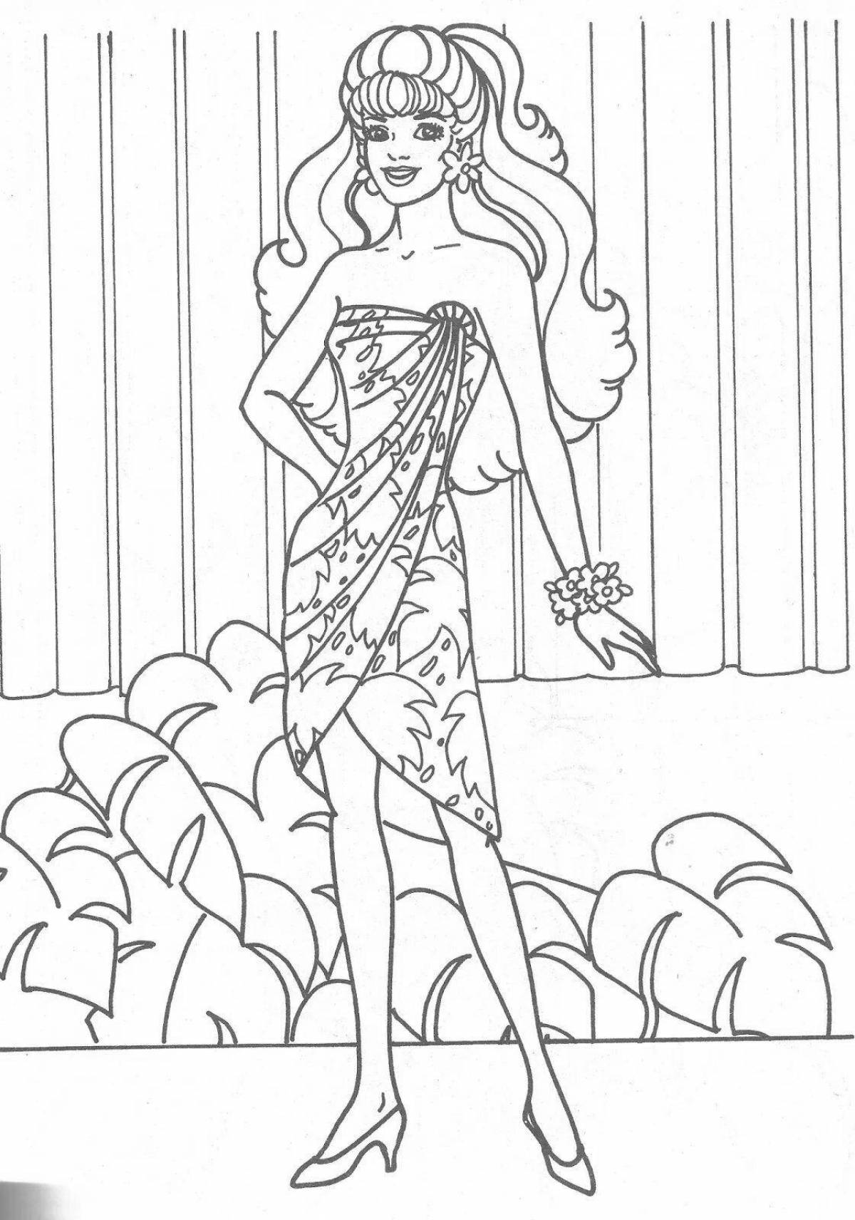 Coloring book charming barbie 90s