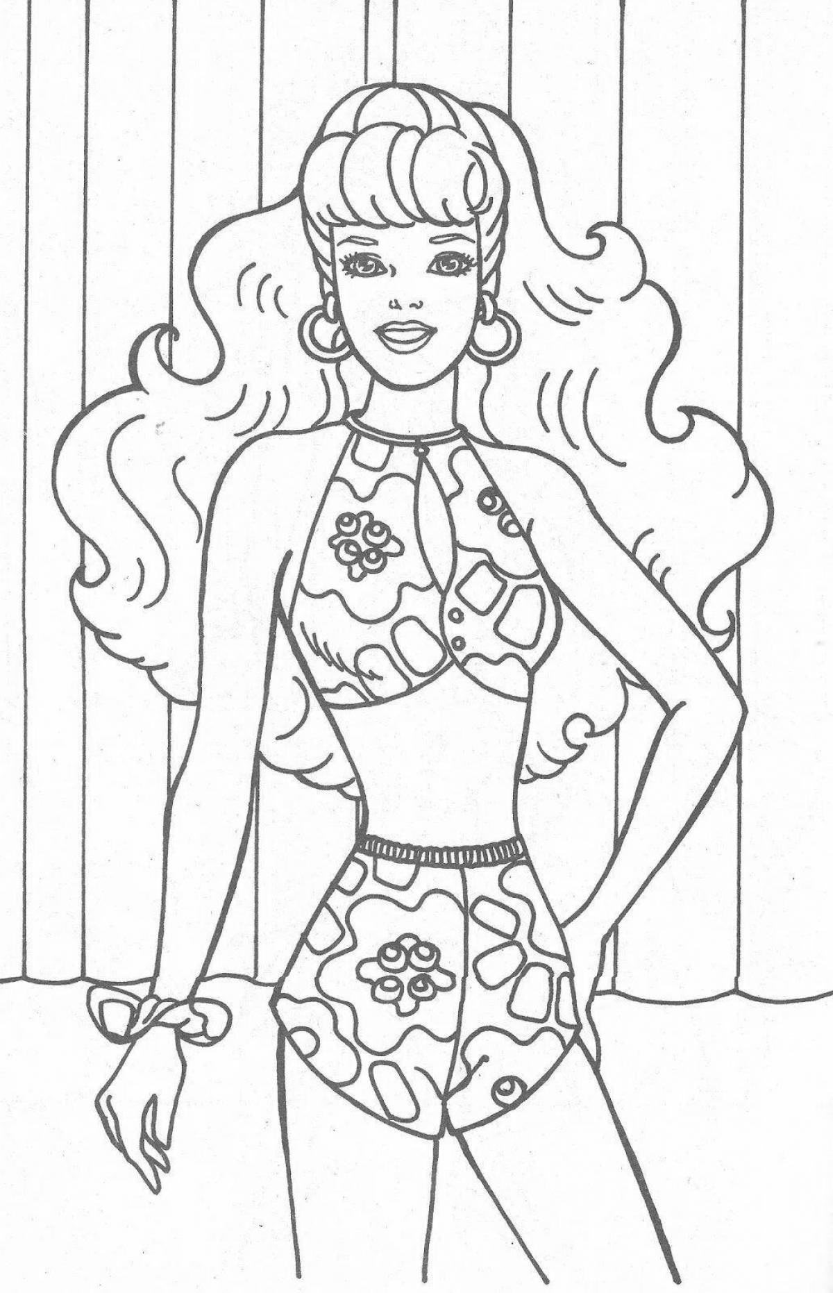 90's funny barbie coloring book