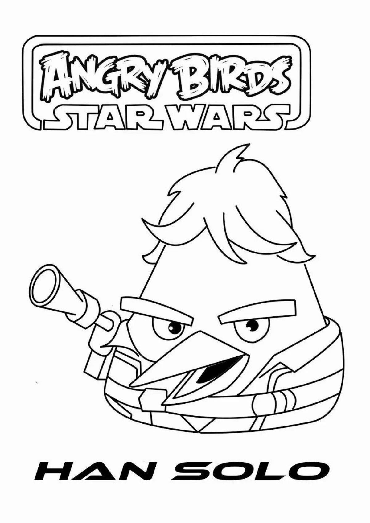 Exquisite angry birds star wars coloring book