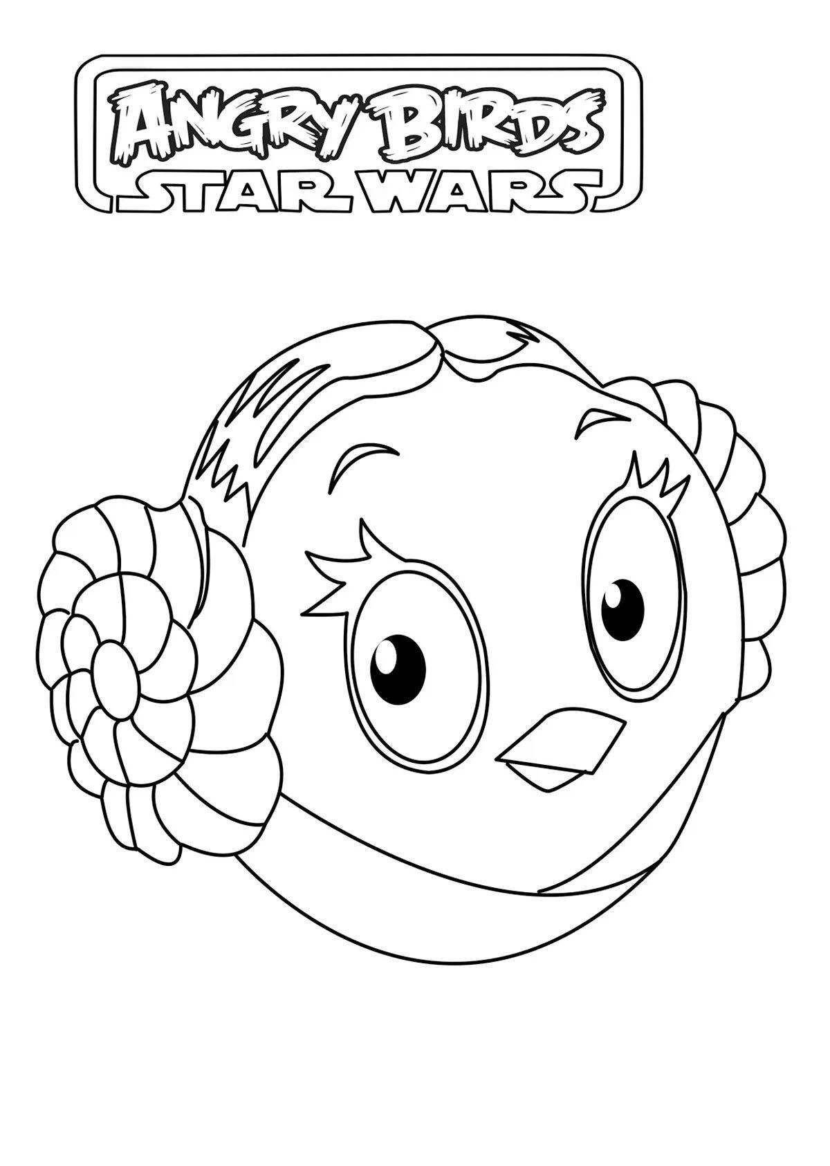 Live coloring angry birds star wars