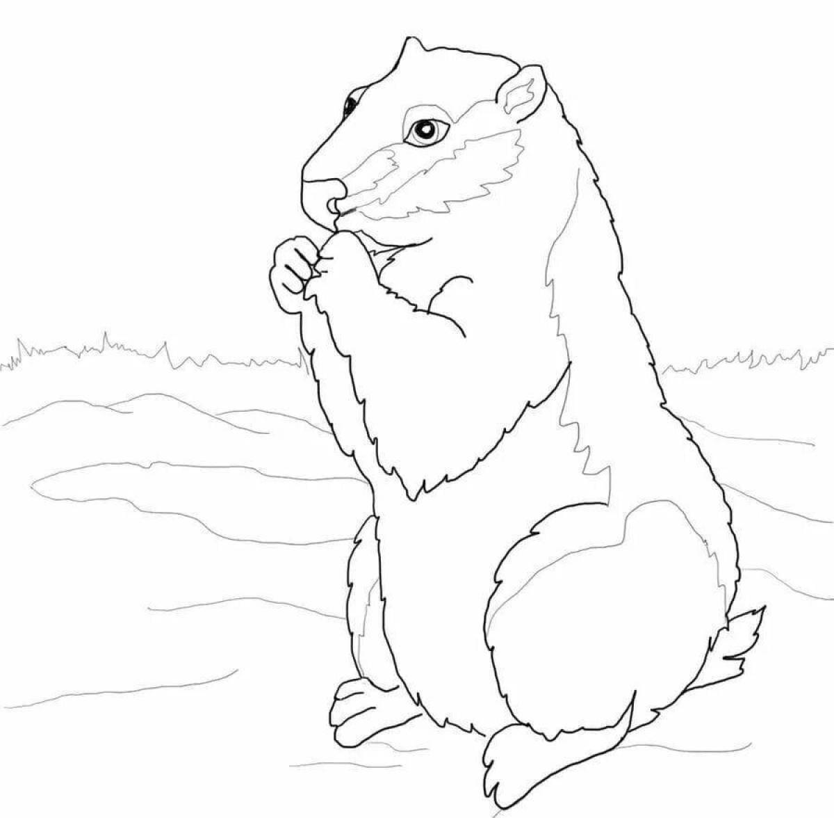 Outstanding gopher coloring page for kids