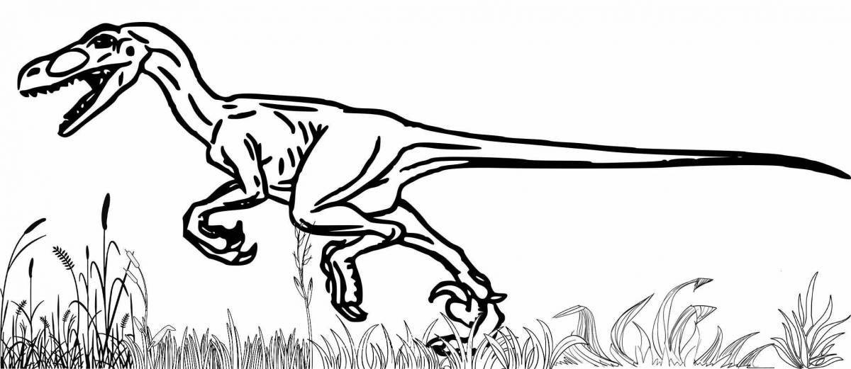 Gorgeous Jurassic World Velociraptor Coloring Page