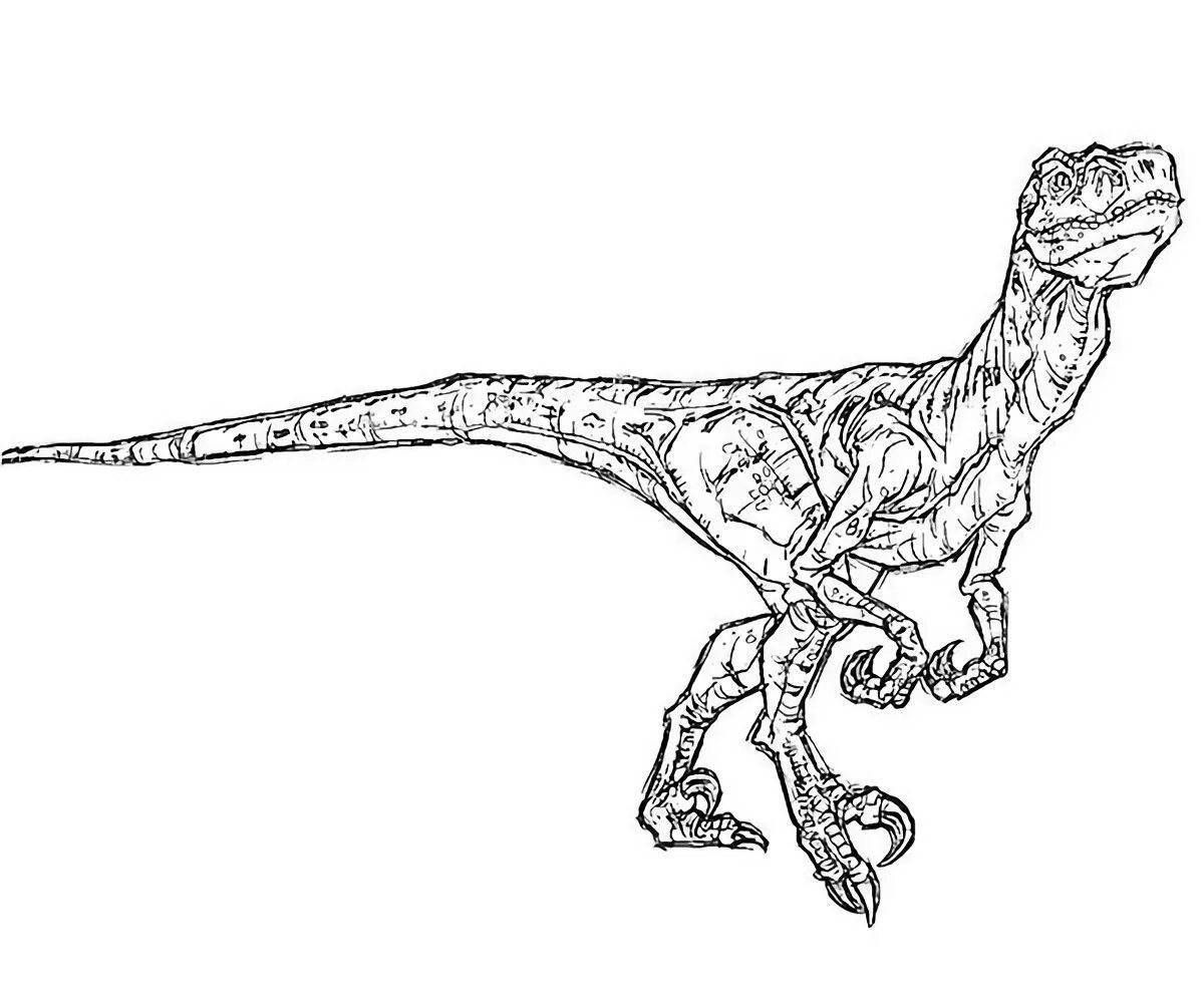 Gorgeous jurassic world velociraptor coloring book