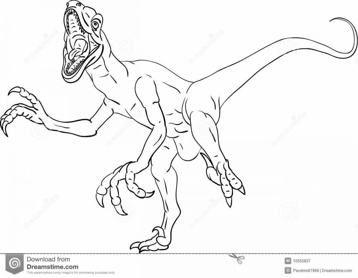 Awesome jurassic world velociraptor coloring page