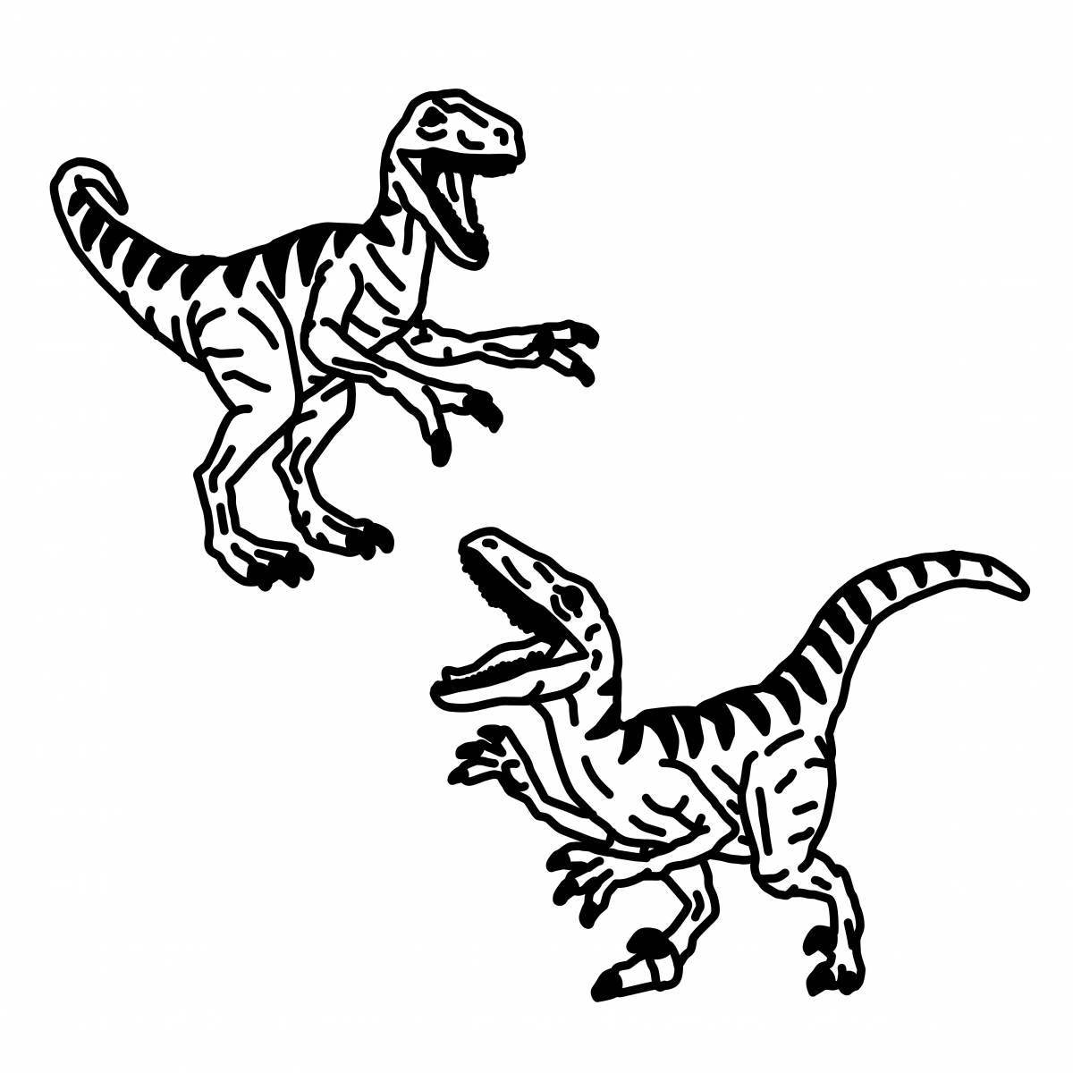 Раскраска тату динозавр