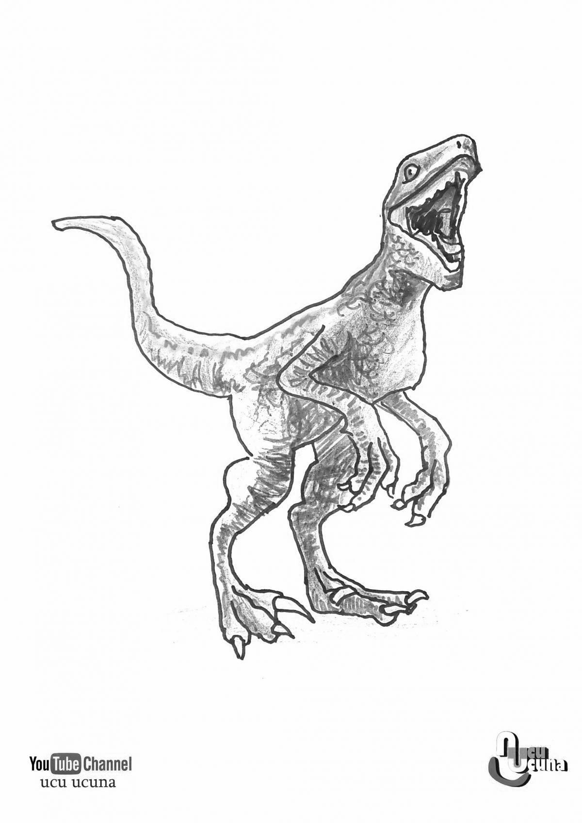 Attractive coloring of Velociraptor from Jurassic World