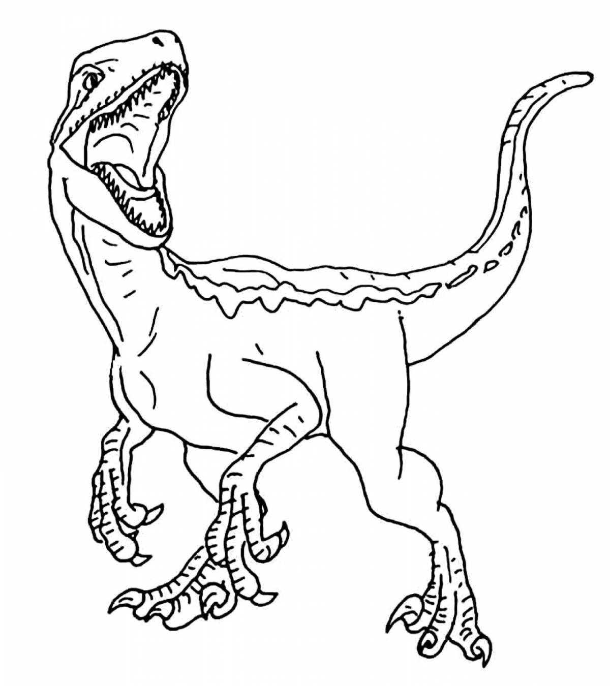 Living world jurassic velociraptor coloring book