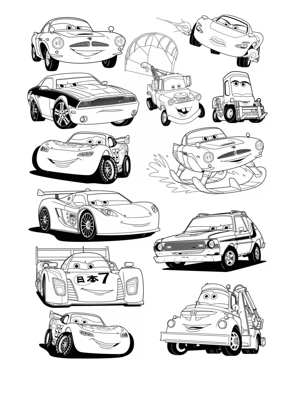 Color fantasy coloring on one sheet