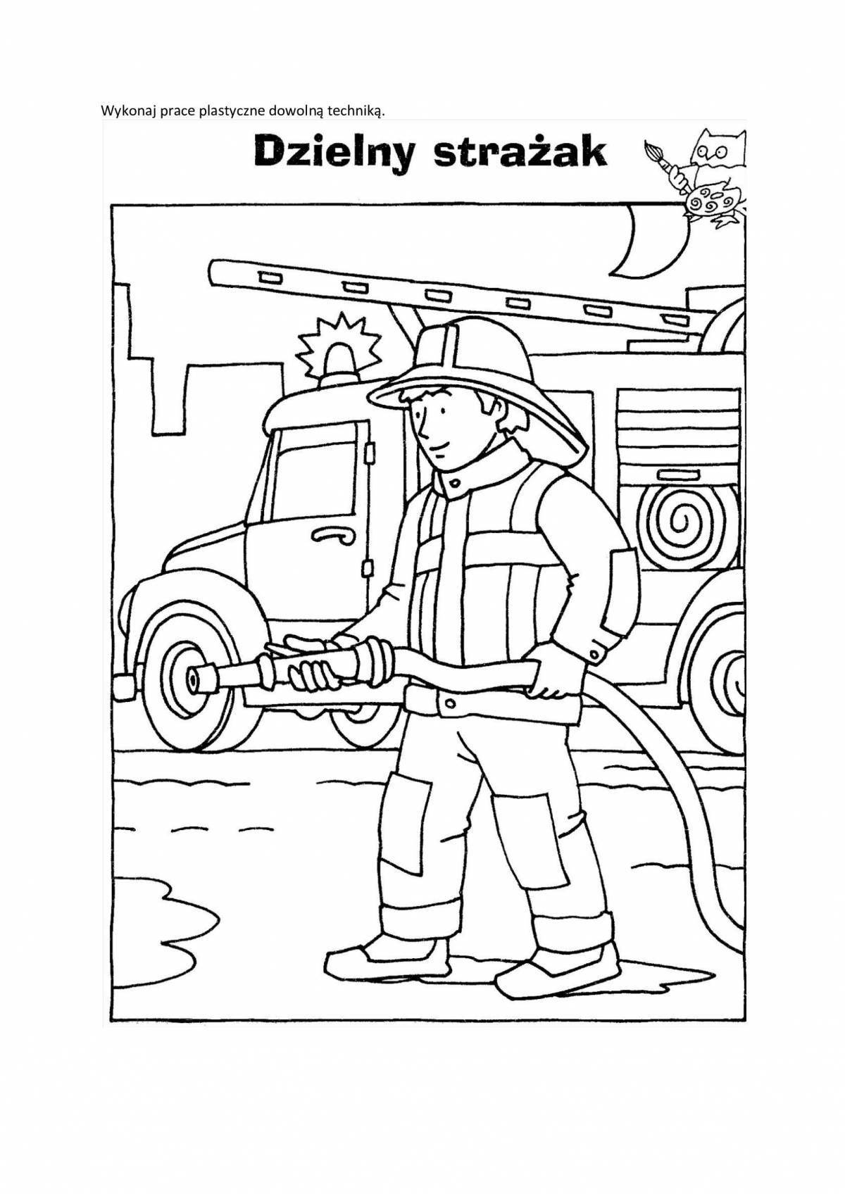 Magic fireman drawing for kids