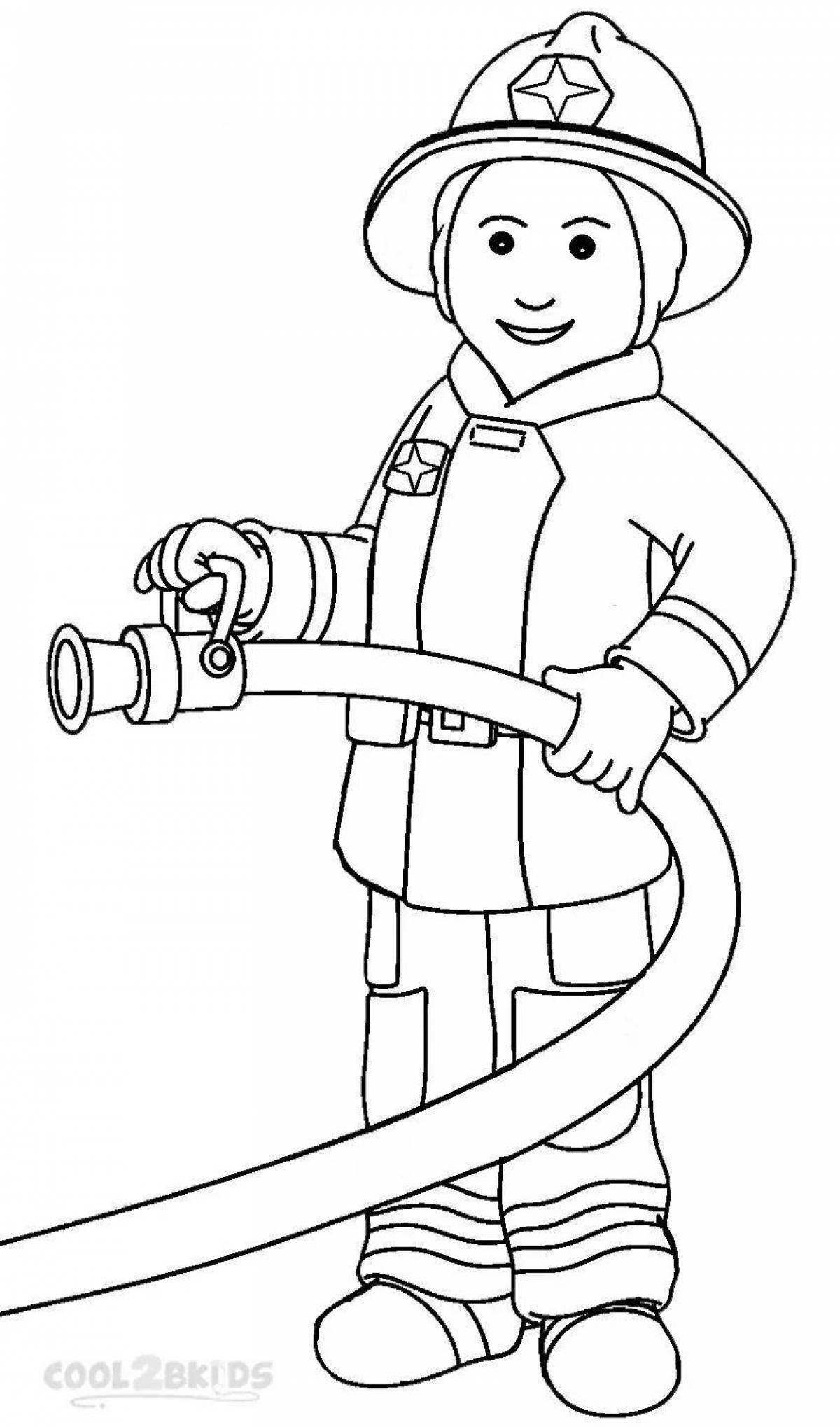 Outstanding fireman drawing for kids