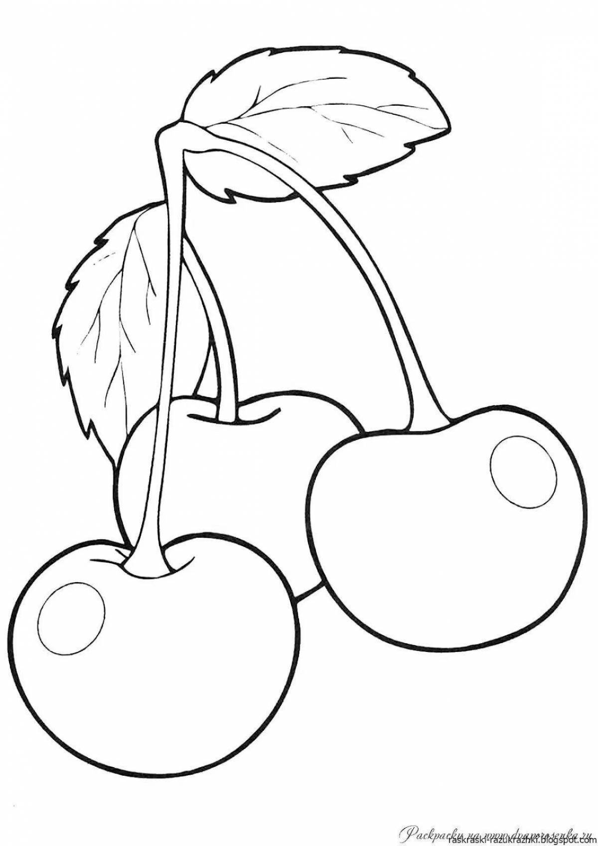 Amazing berries and fruits coloring pages for kids