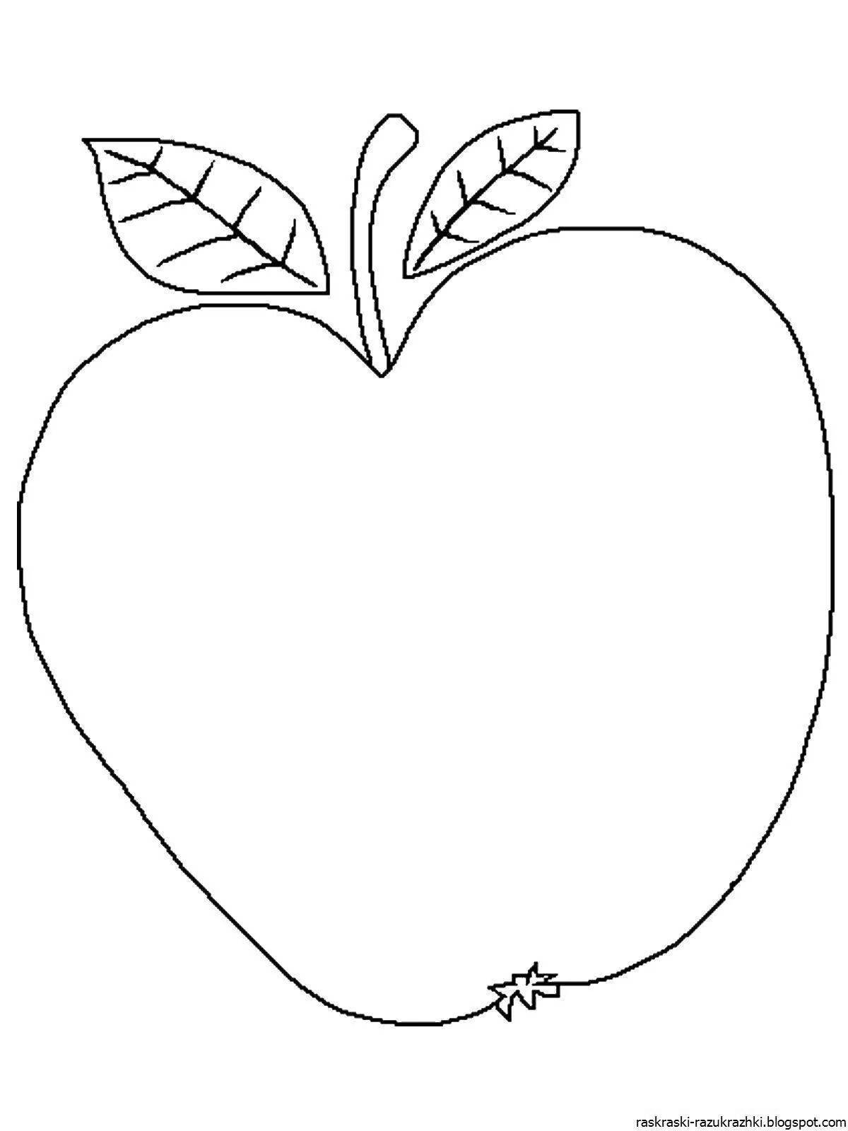 Coloring pages with cute berries and fruits for kids