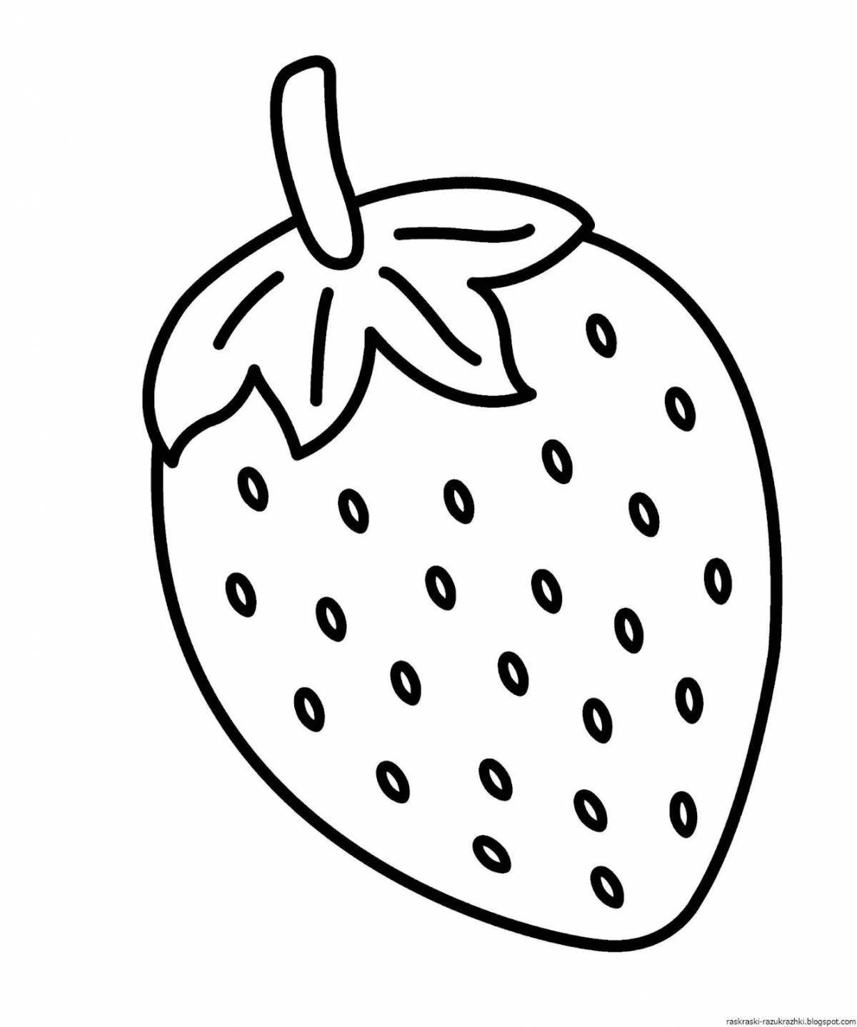 Gourmet berries and fruits coloring book for kids