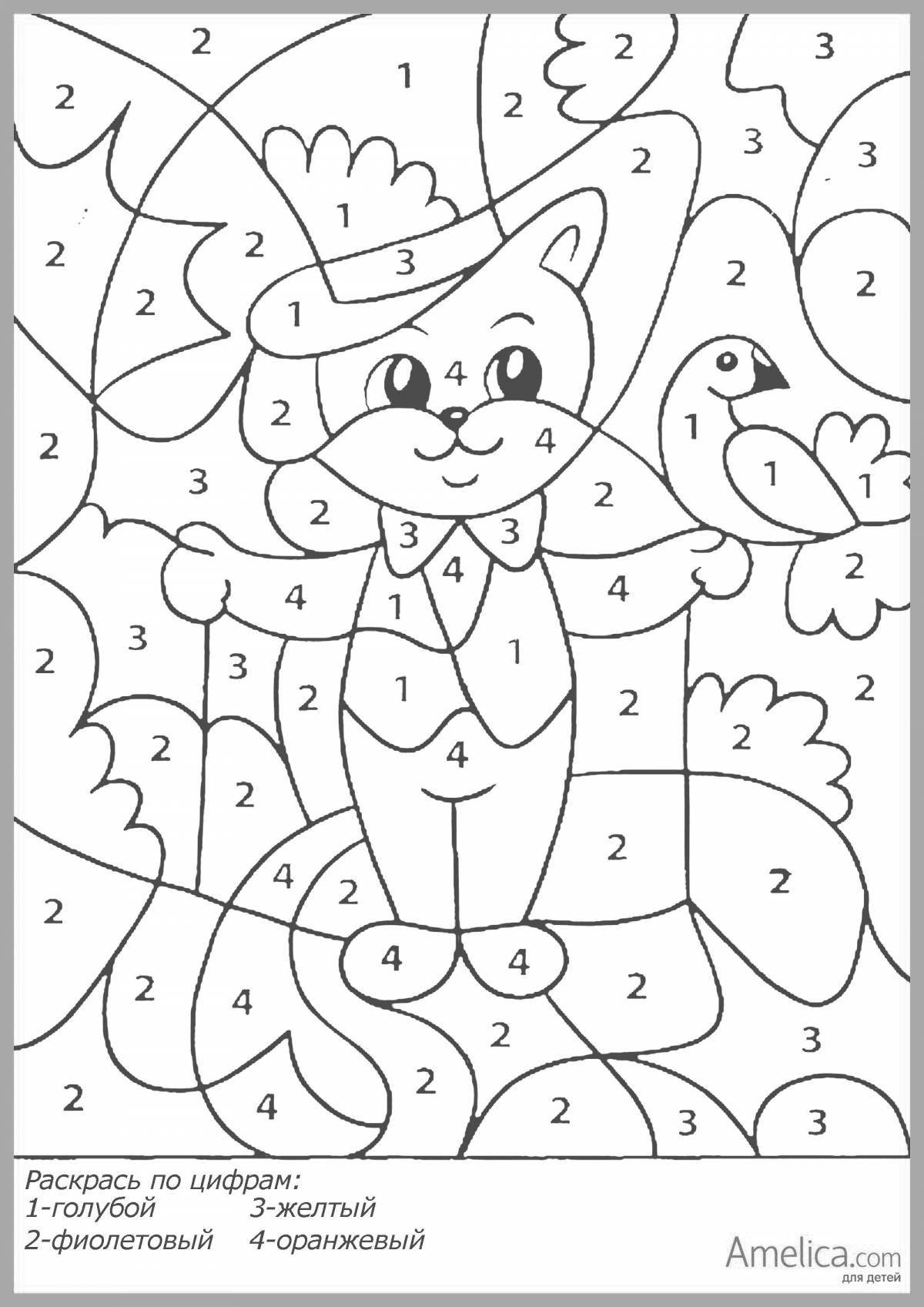 Fun coloring by numbers by photo