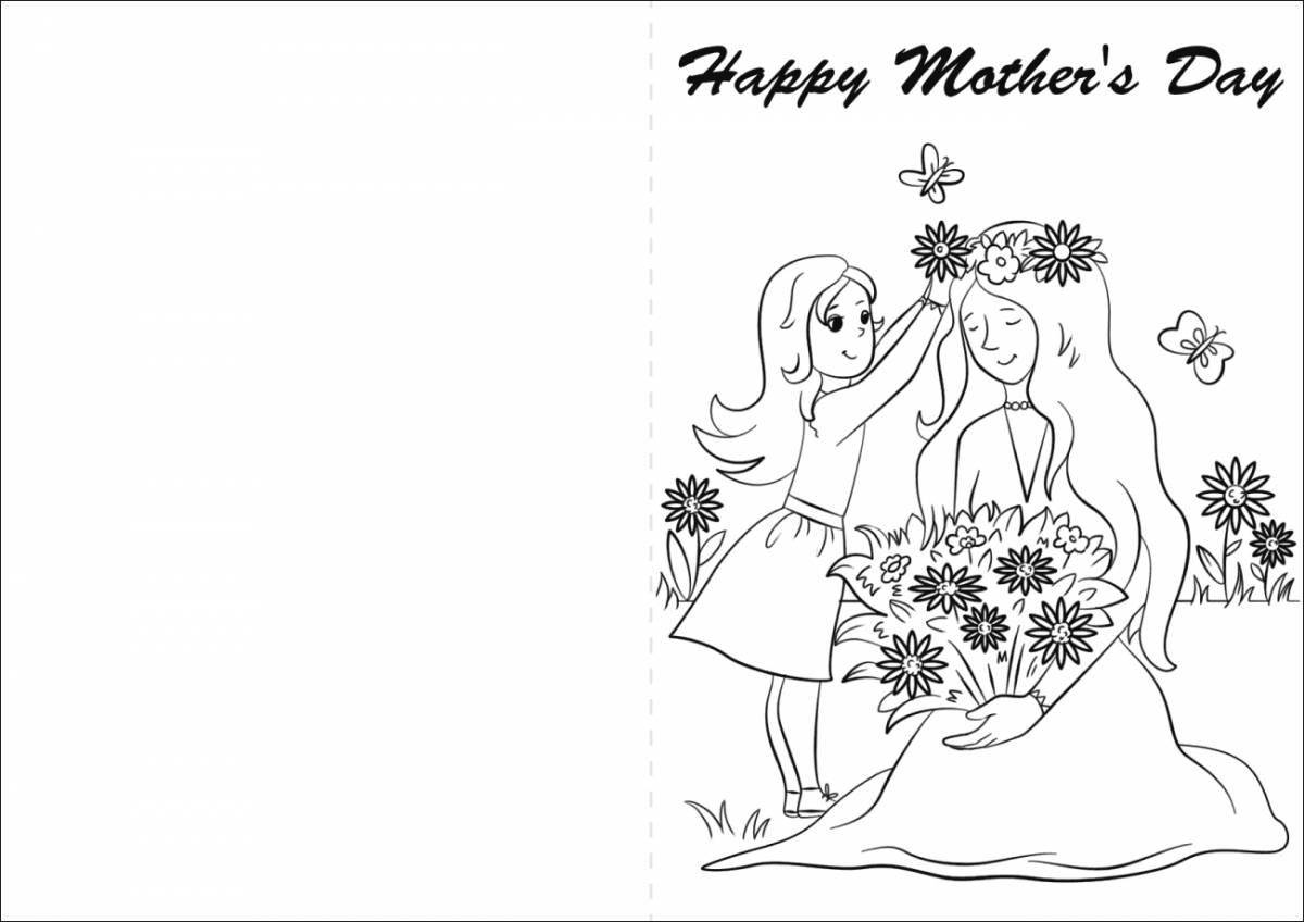 Great mother's day coloring page