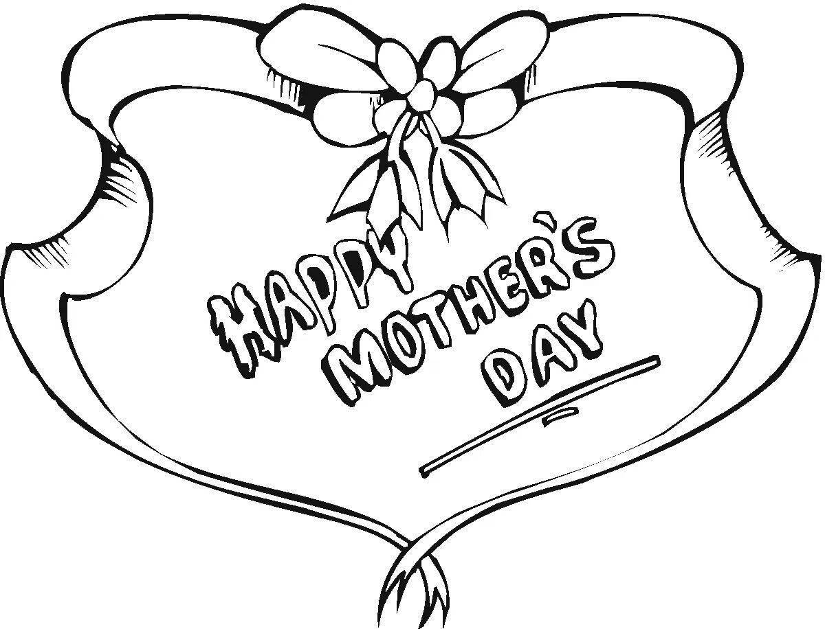 Coloring card for mother's day
