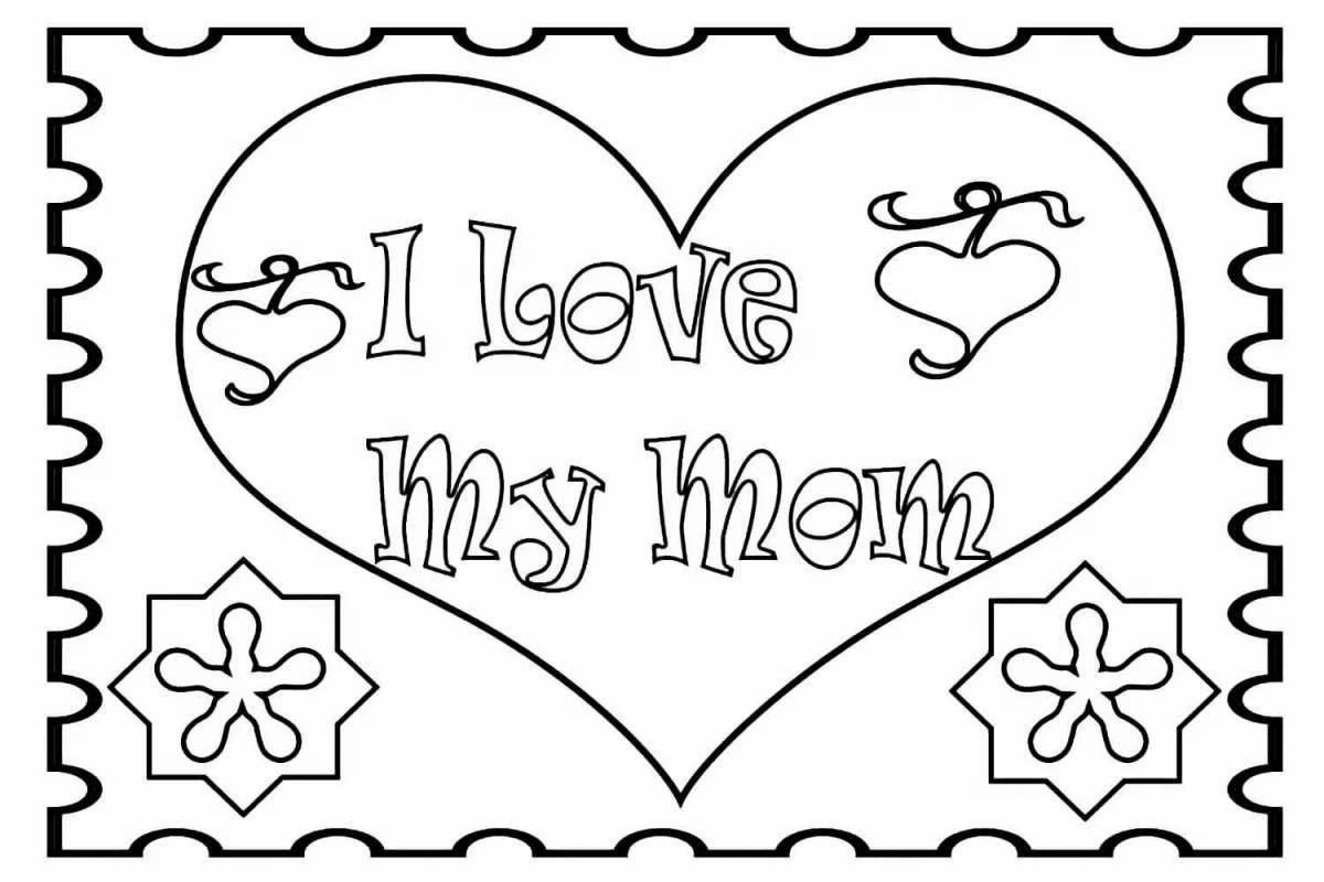 Coloring page riotous mother's day card
