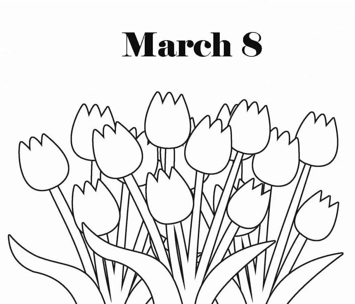 Coloring page shiny mother's day card