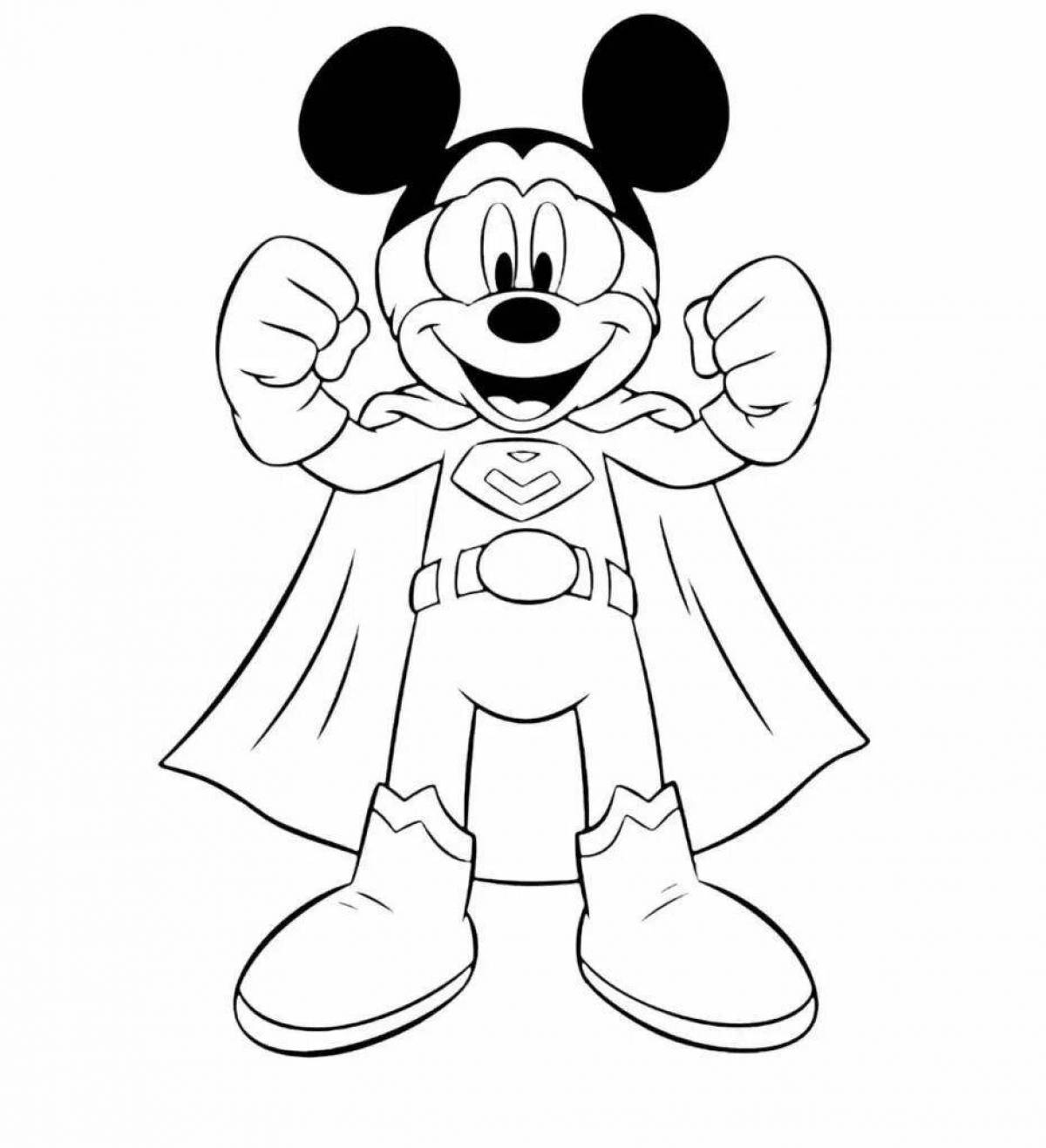 Mickey mouse playful coloring for boys