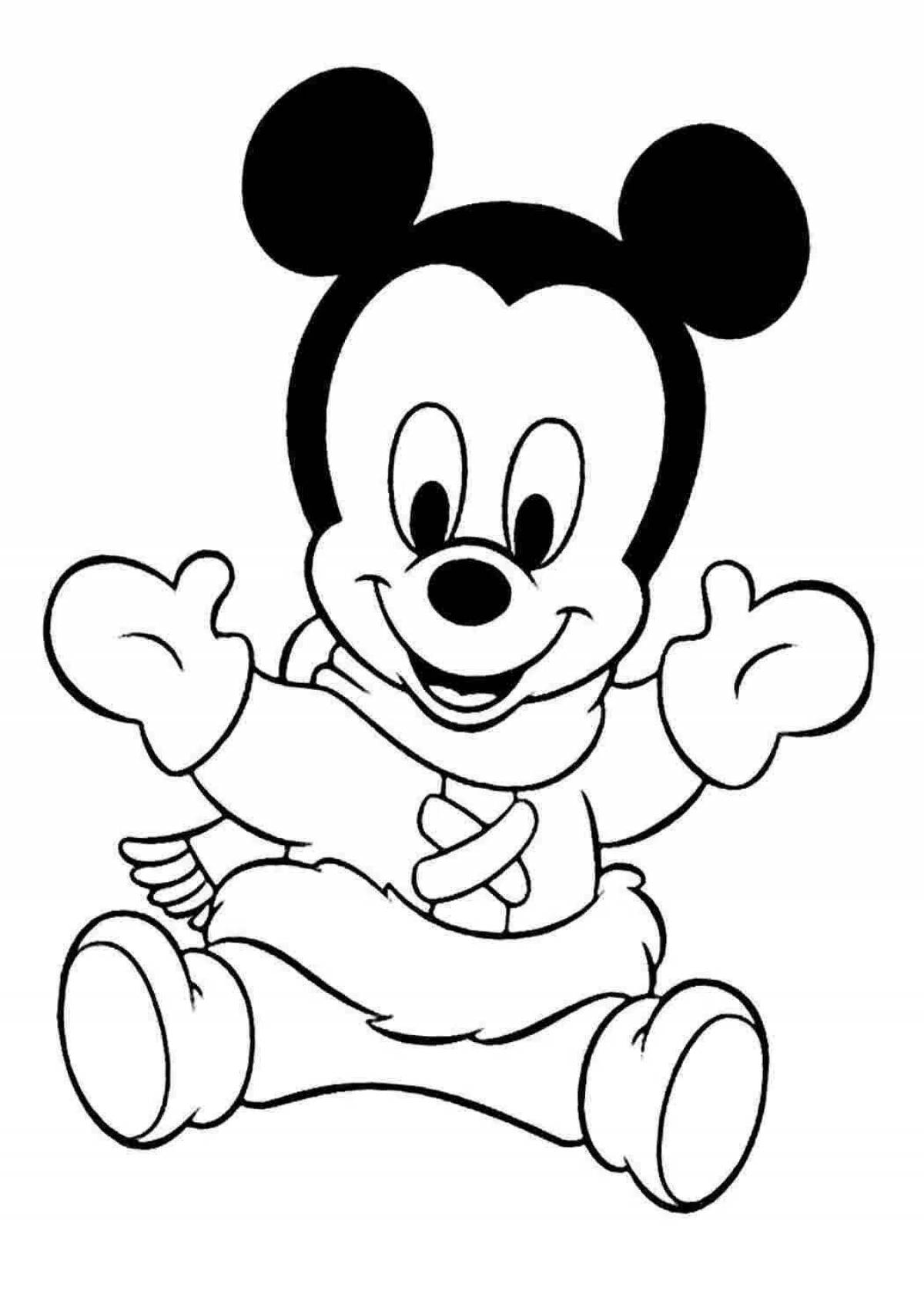 Innovative mickey mouse coloring book for boys