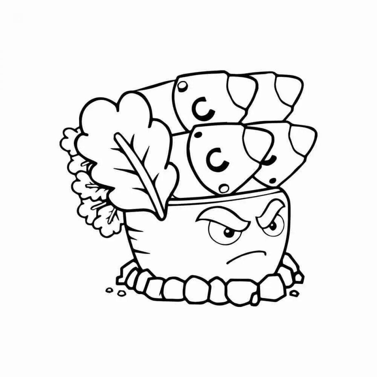 Awesome zombies against a field of plants