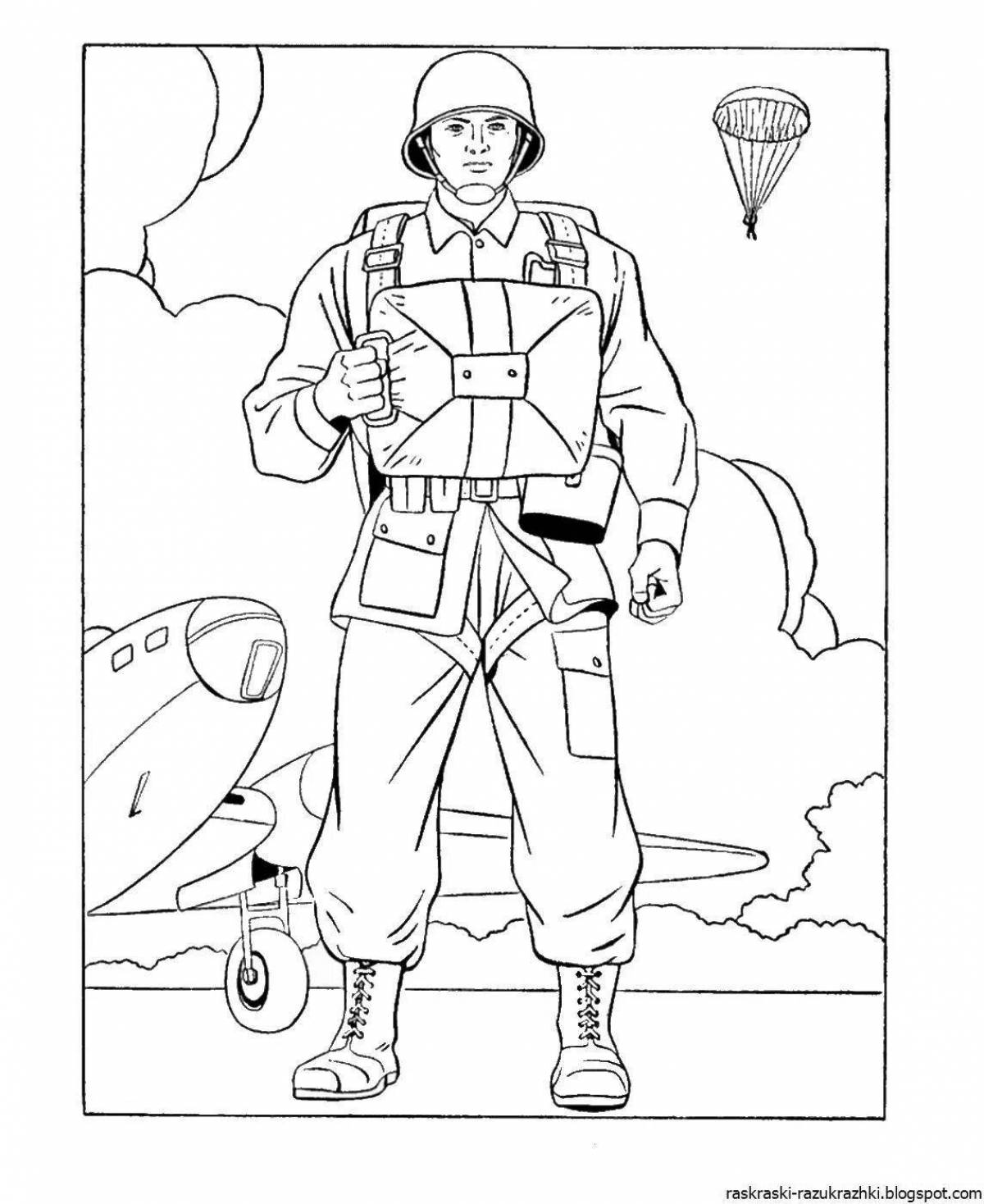 Great military coloring for kids