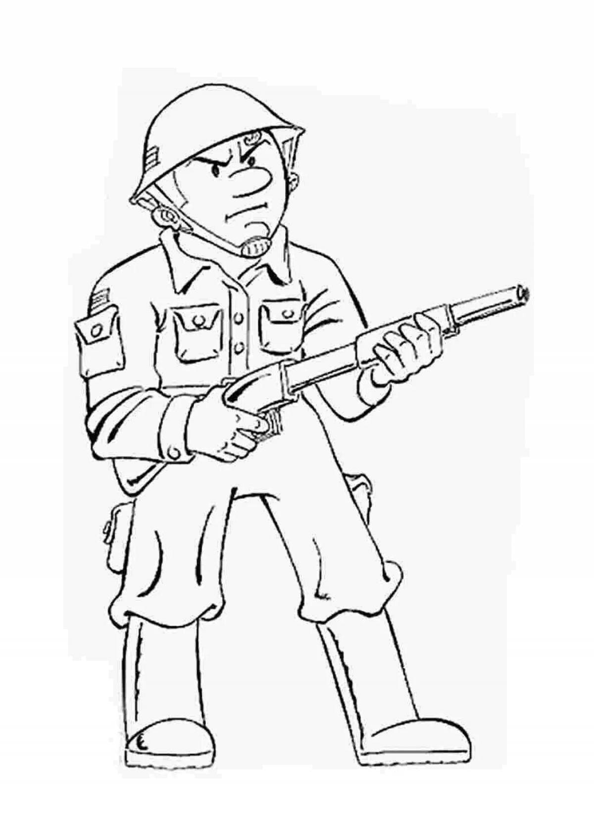 Dazzling military coloring pages for kids