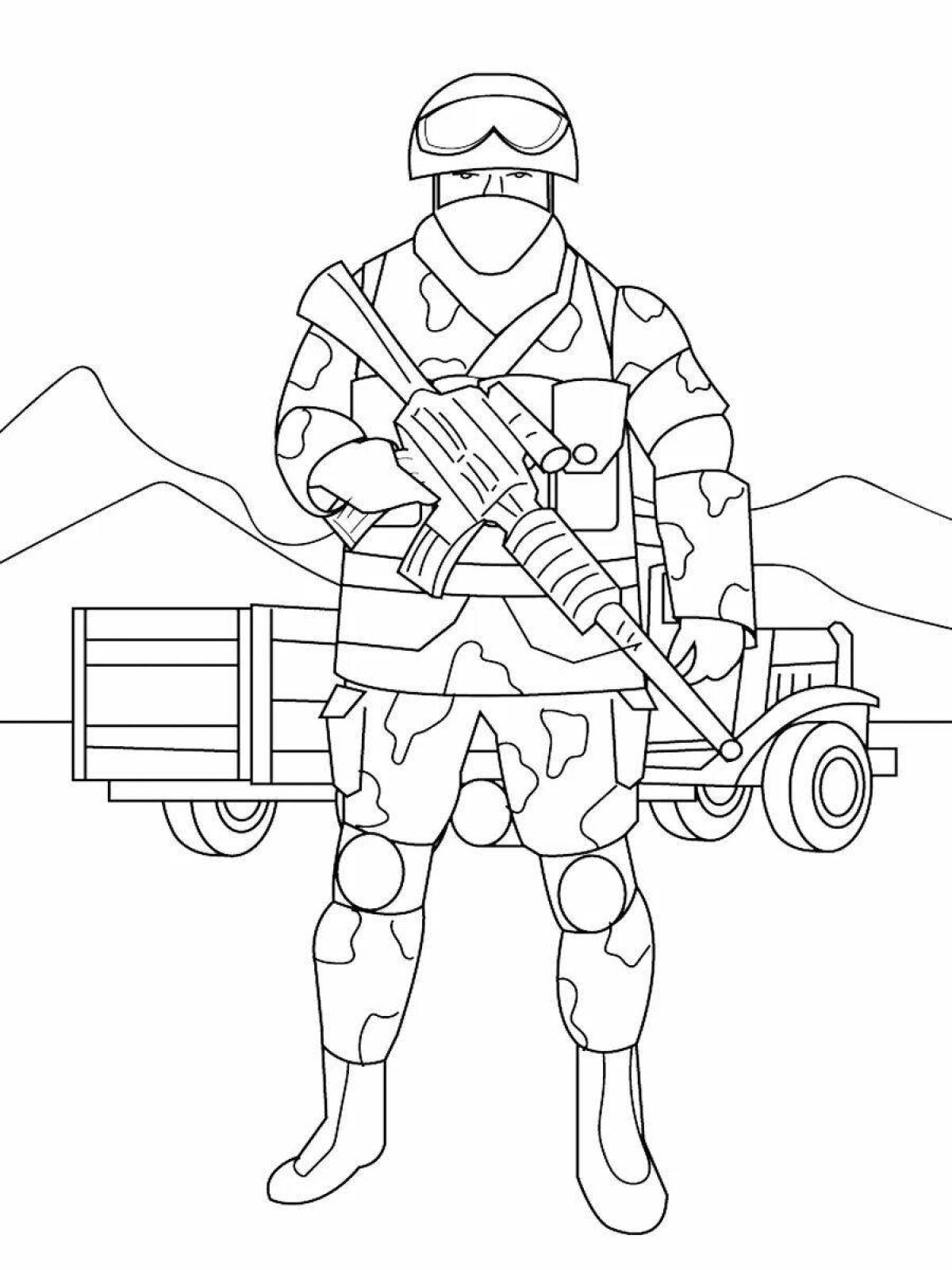 A fun military coloring book for kids