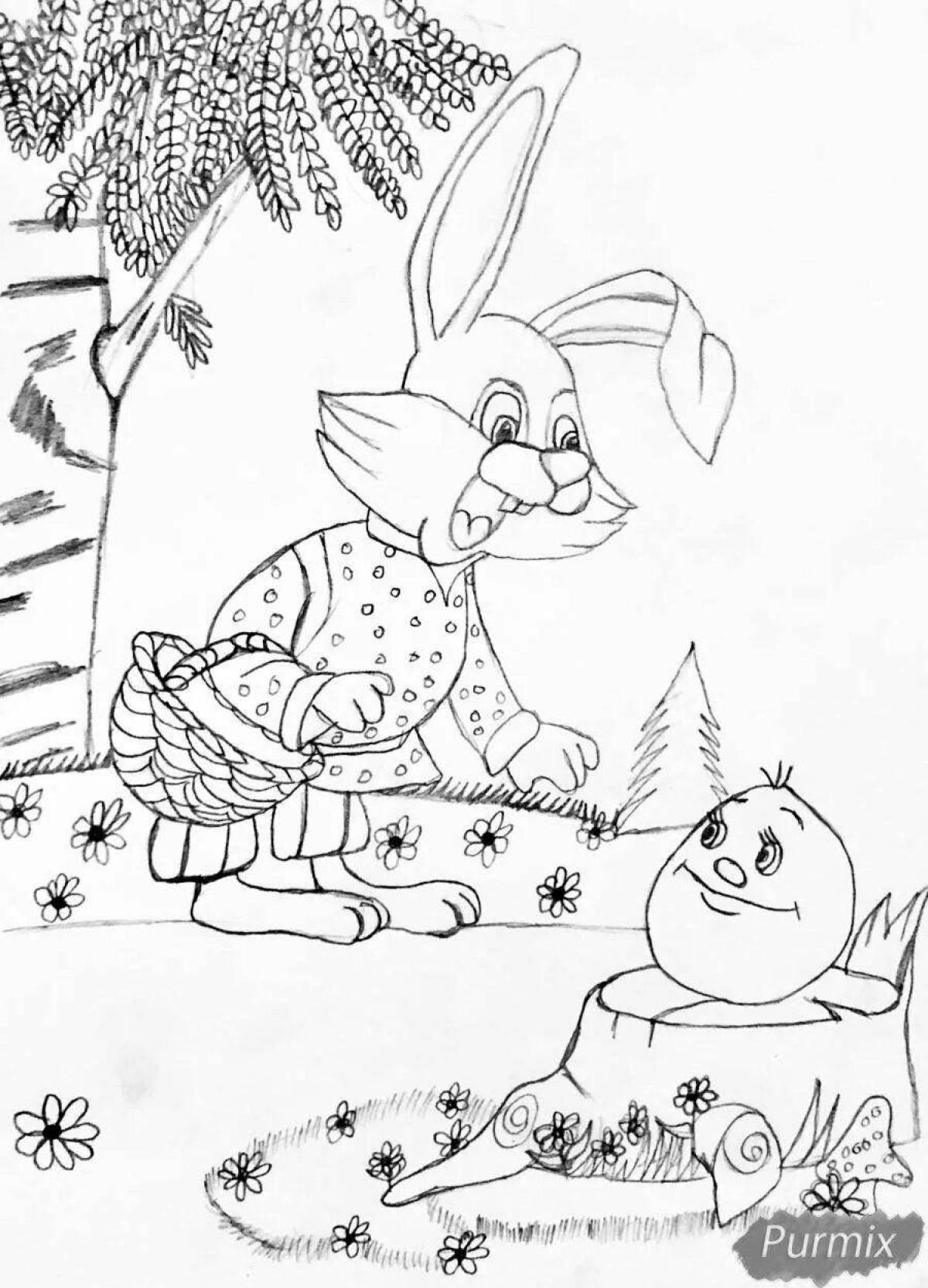 Adorable bunny coloring book