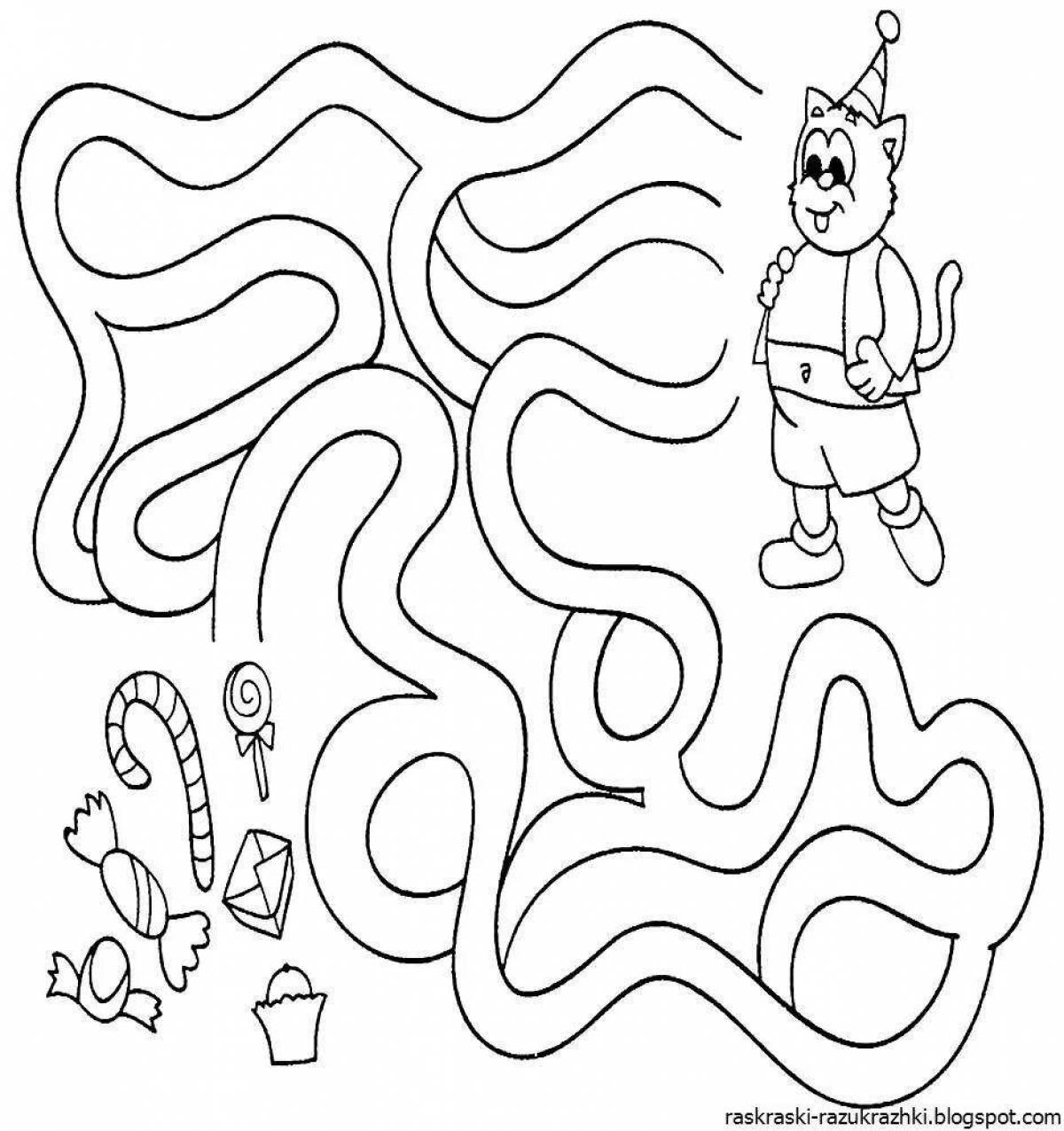 Colorful coloring game for children 5 years old