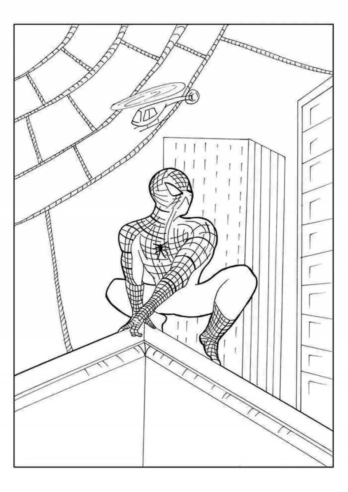 Peter parker spiderman dazzling coloring book