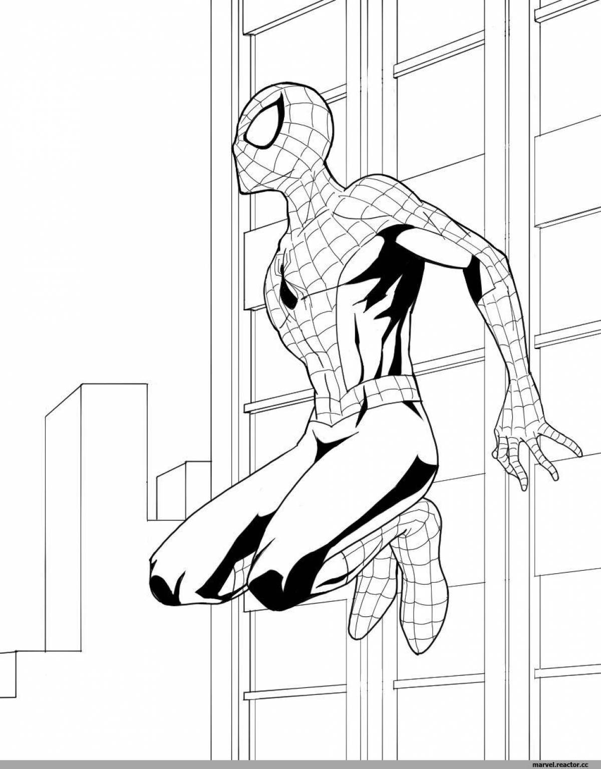 Tempting coloring spider-man peter parker