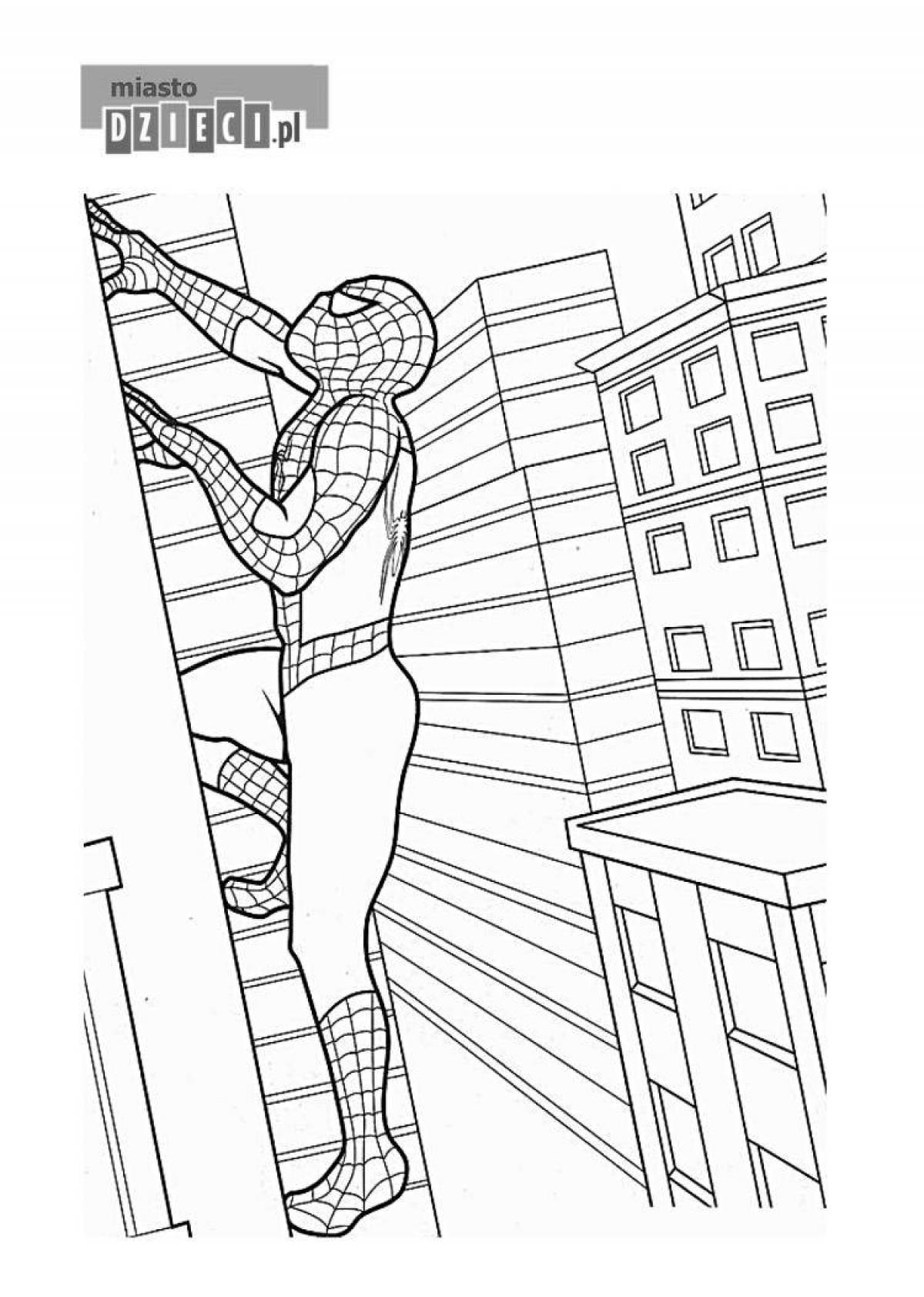 Spiderman magic coloring peter parker