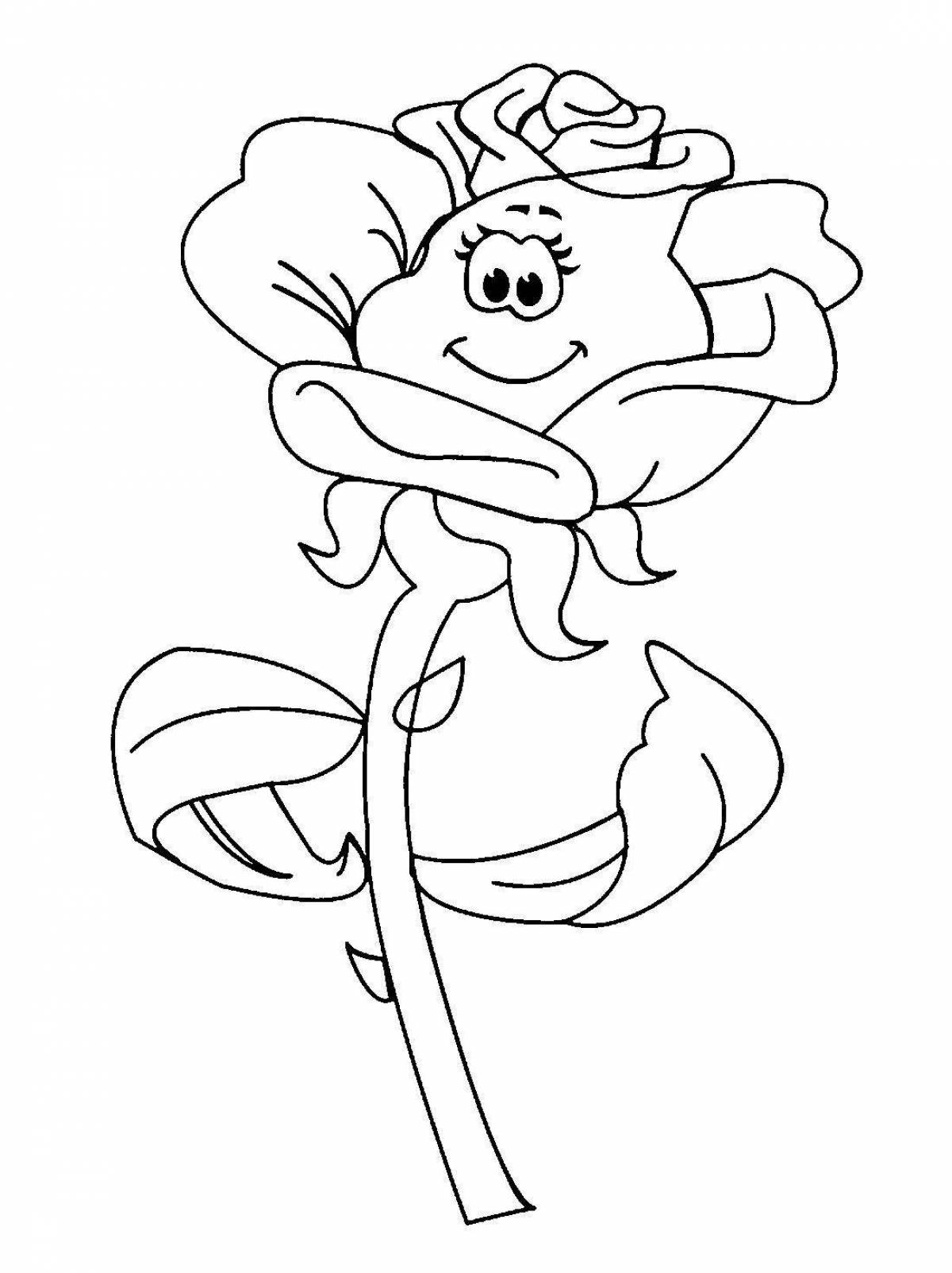 Grand coloring page roses happy birthday